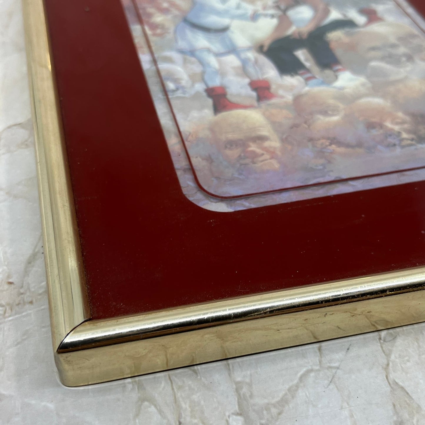Vintage Retro Robert Owen Clown Hobo Print First Fitting framed 8x10" 1