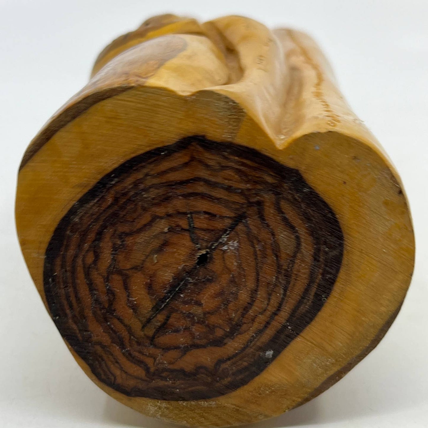 Vintage Hand Carved Olive Wood Holy Family Jesus Mary Joseph Figurine 9” TI2