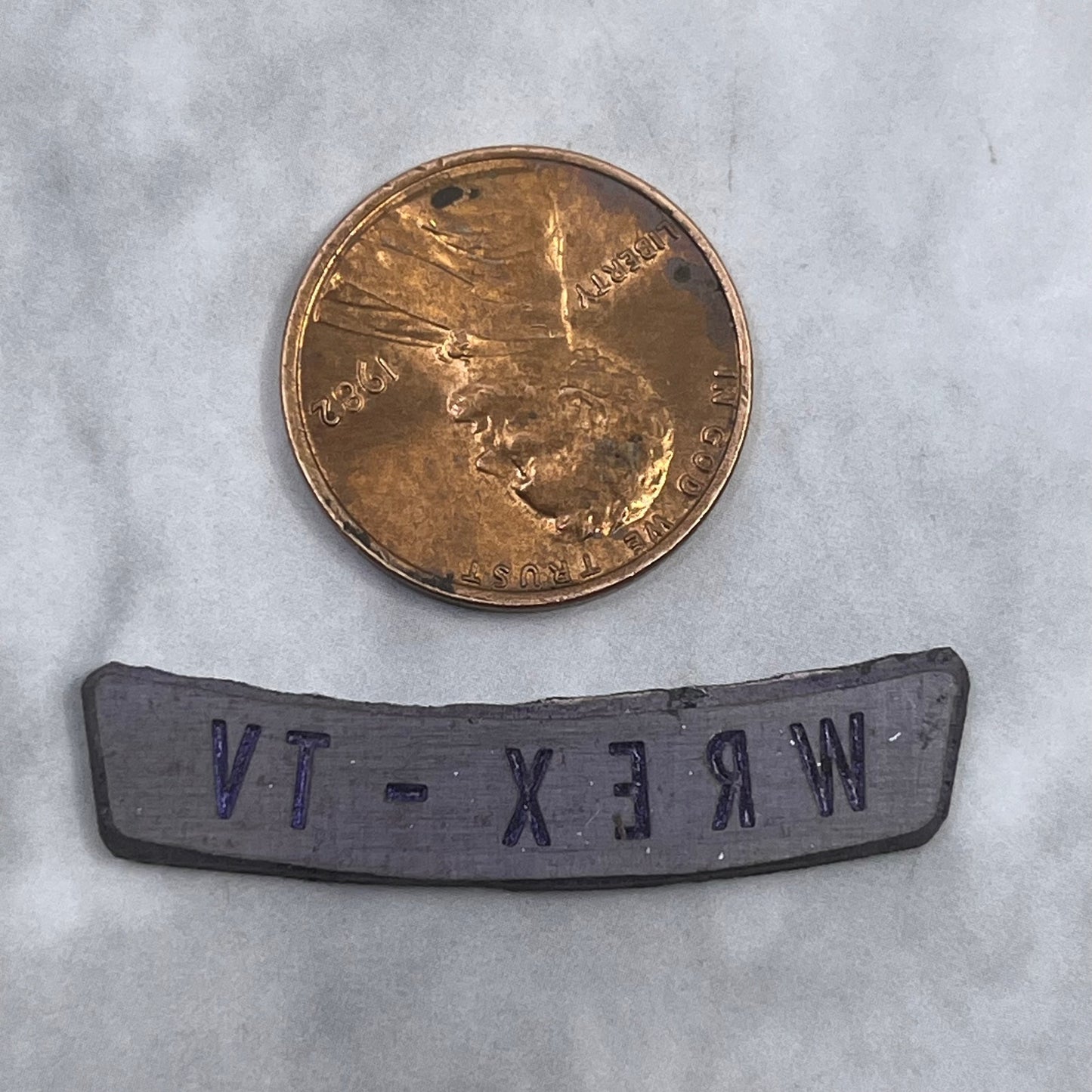 Vintage Letterpress Printers Block Plate TV Radio Call Letters WREX-TV SE842