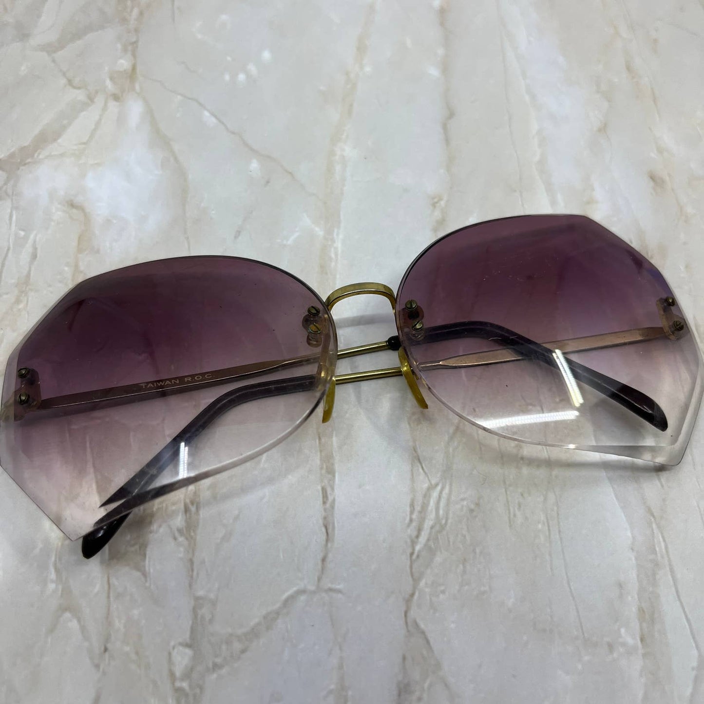 Retro Taiwan ROC Oversize Sunglasses Eyeglasses Frames TK2-G1-6