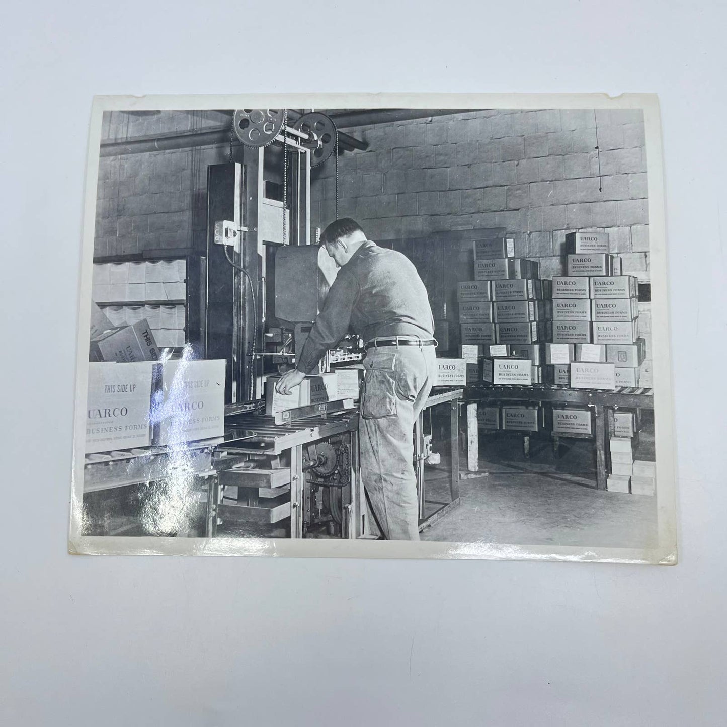 1940s Assembly Line Manufacturing Photo Uarco Business Forms Chicago IL AA7-25