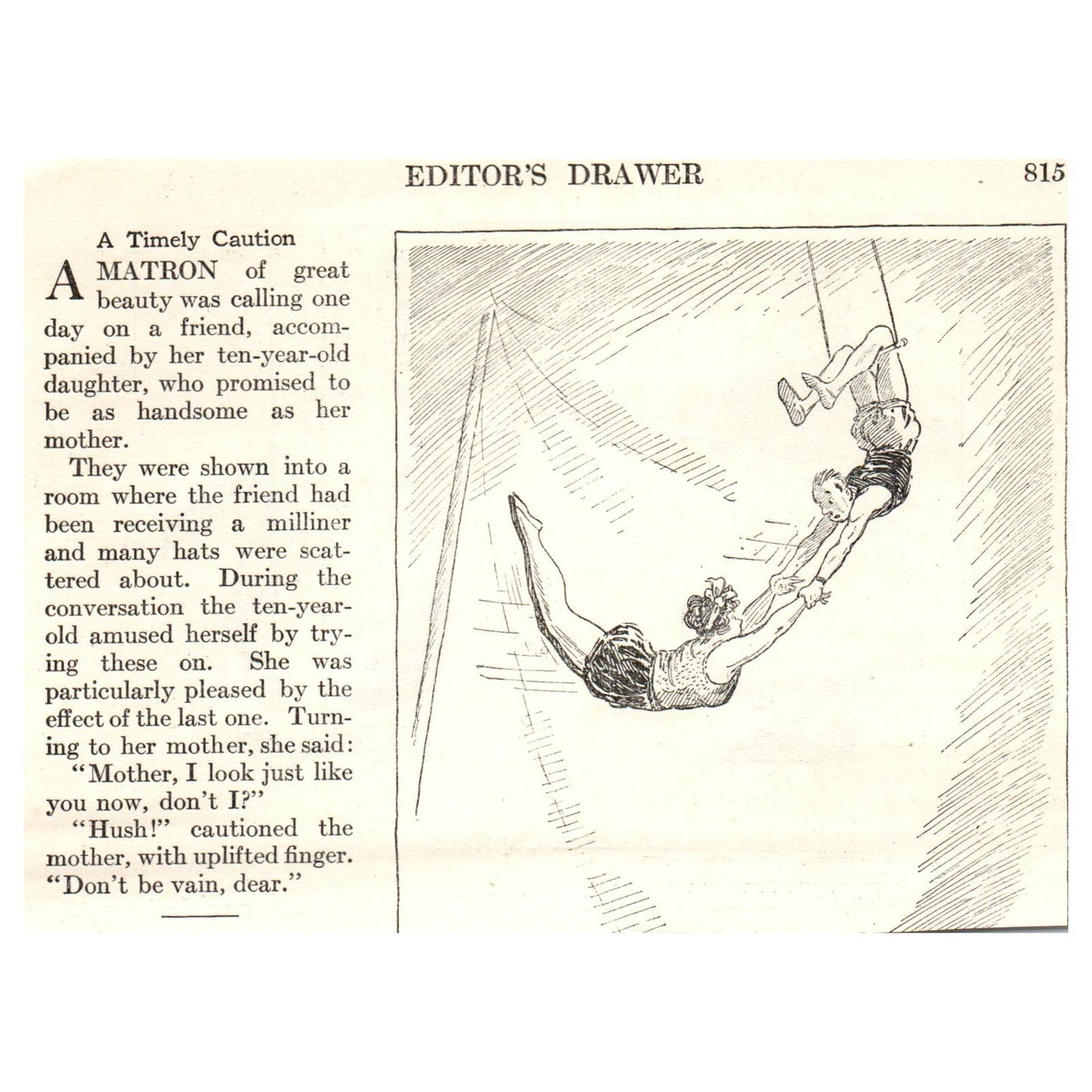 Political Cartoon Comic A Kitchen Capitalist - 1921 Original Ad TJ7-S