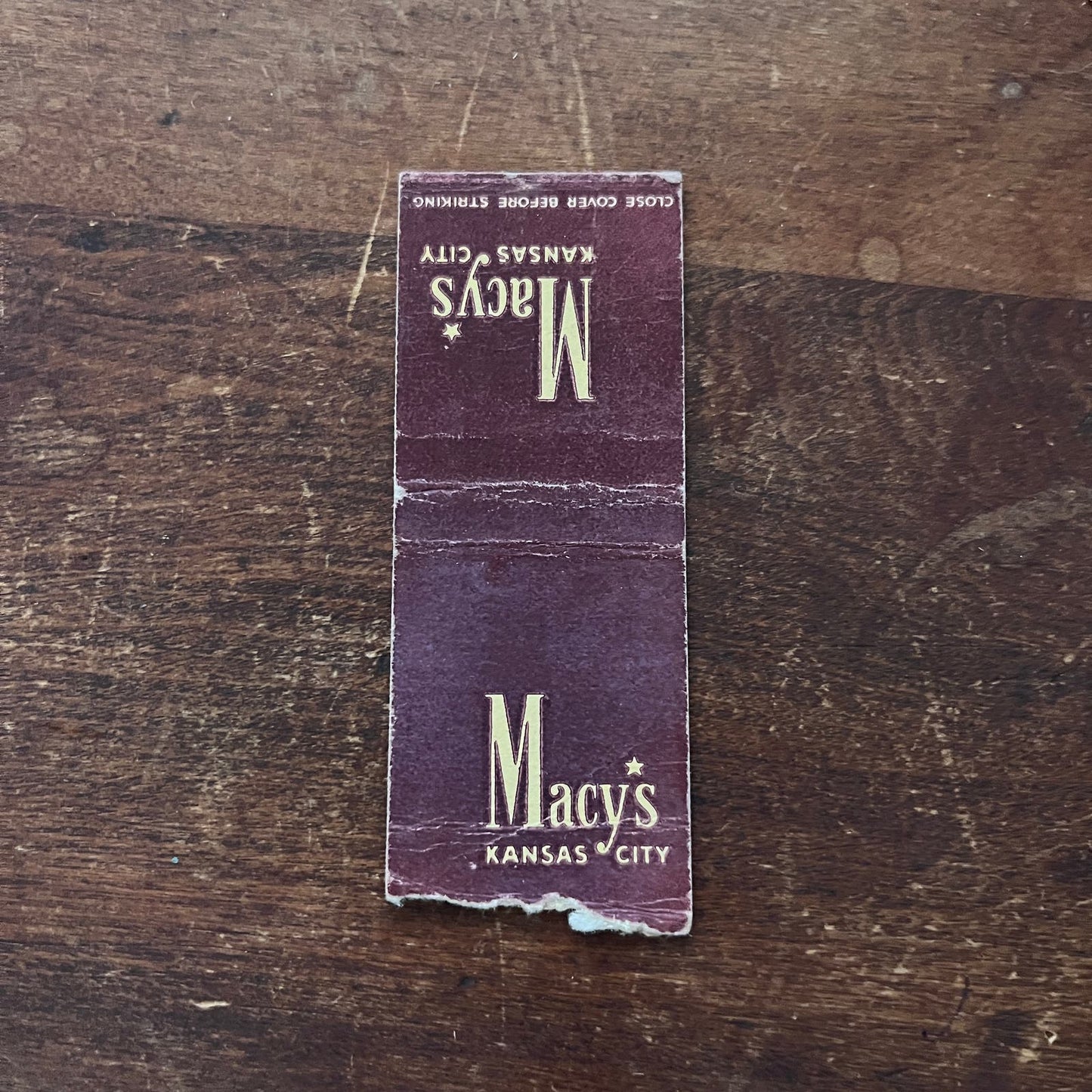 Macys Department Store Kansas City MO Advertising Matchbook Cover SB3-M6