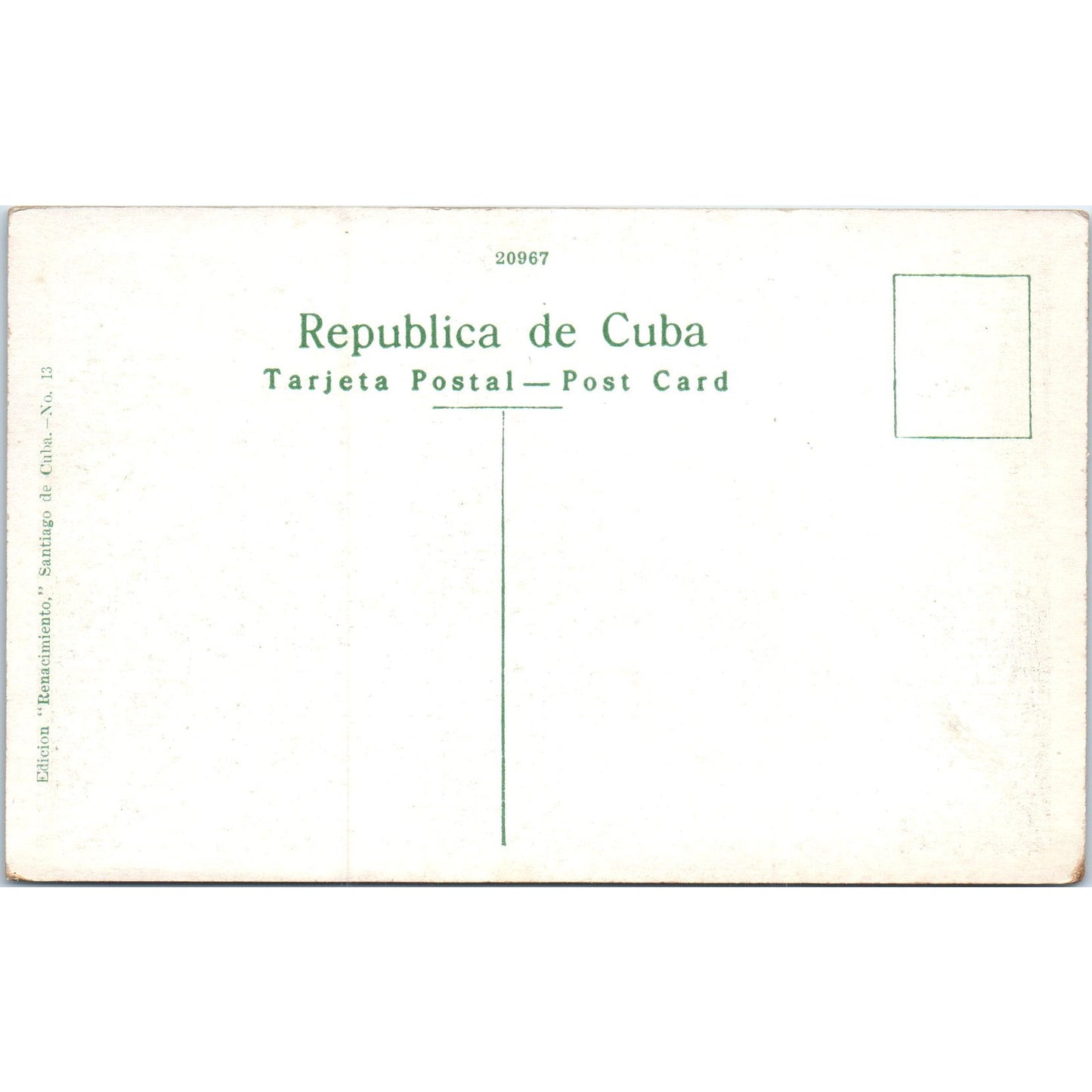 Aguilera Park Santiago Cuba Original Postcard P3-1