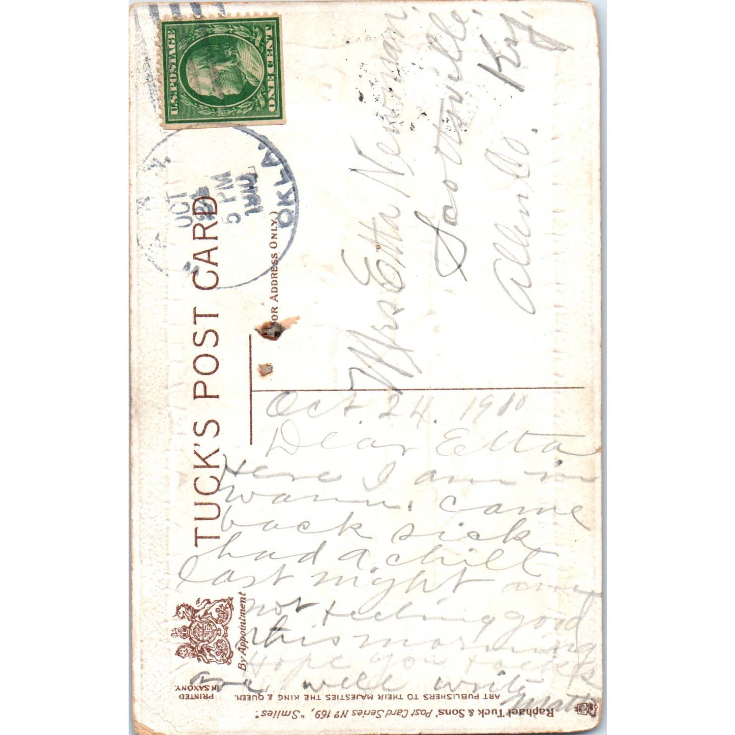 1910 Smile and Bear it Raphael Tuck Original Postcard TK1-25