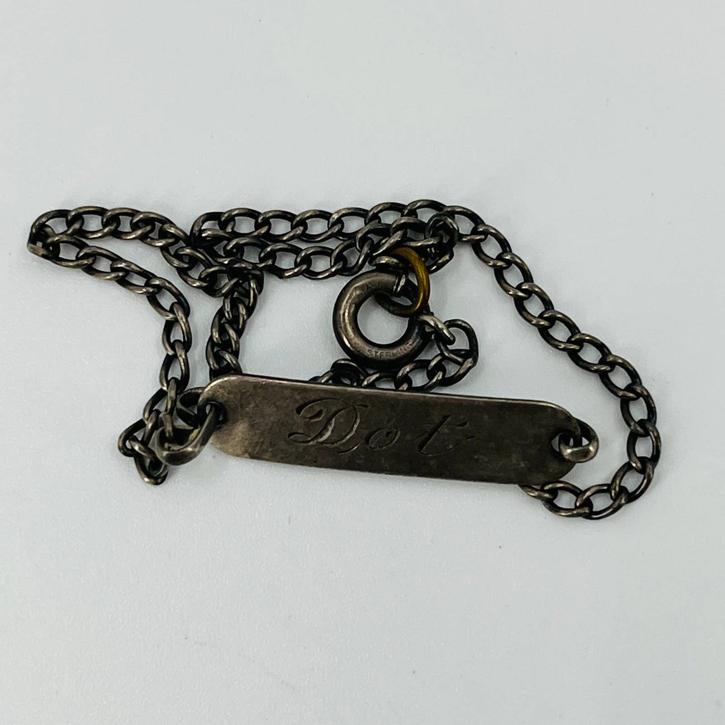 Vintage Sterling Silver Monogrammed Bracelet “DOT” SB2