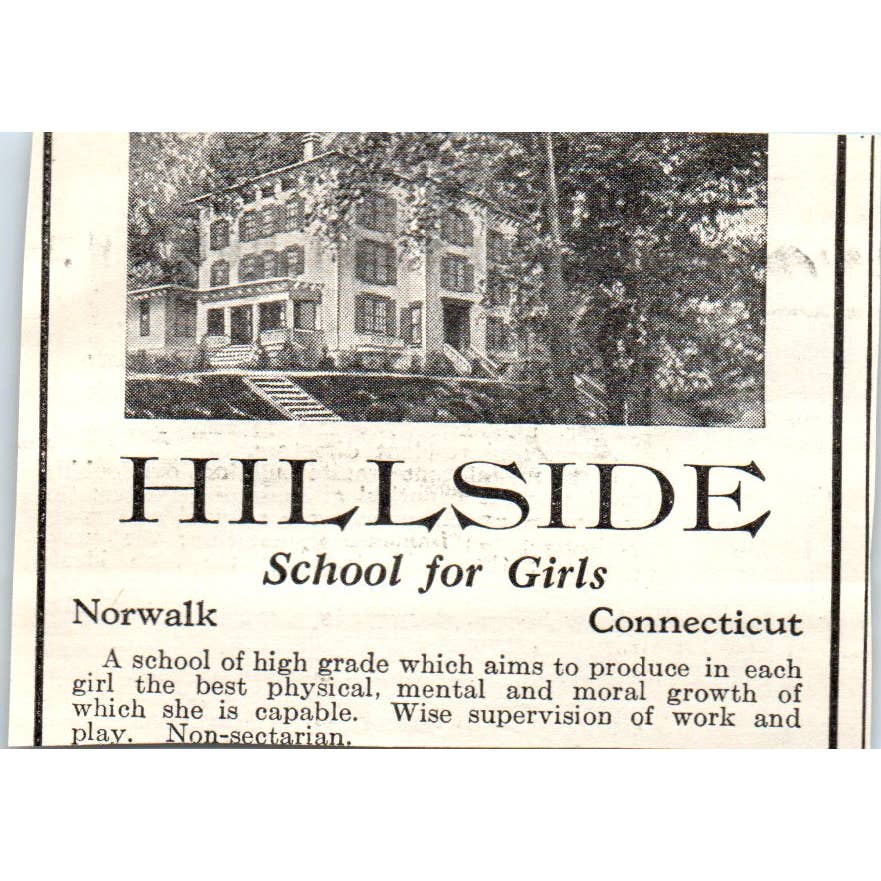 c1920 Harper's Magazine Ad- Glen Eden Stamford Ct Frederic Martin Townsend EA3-1