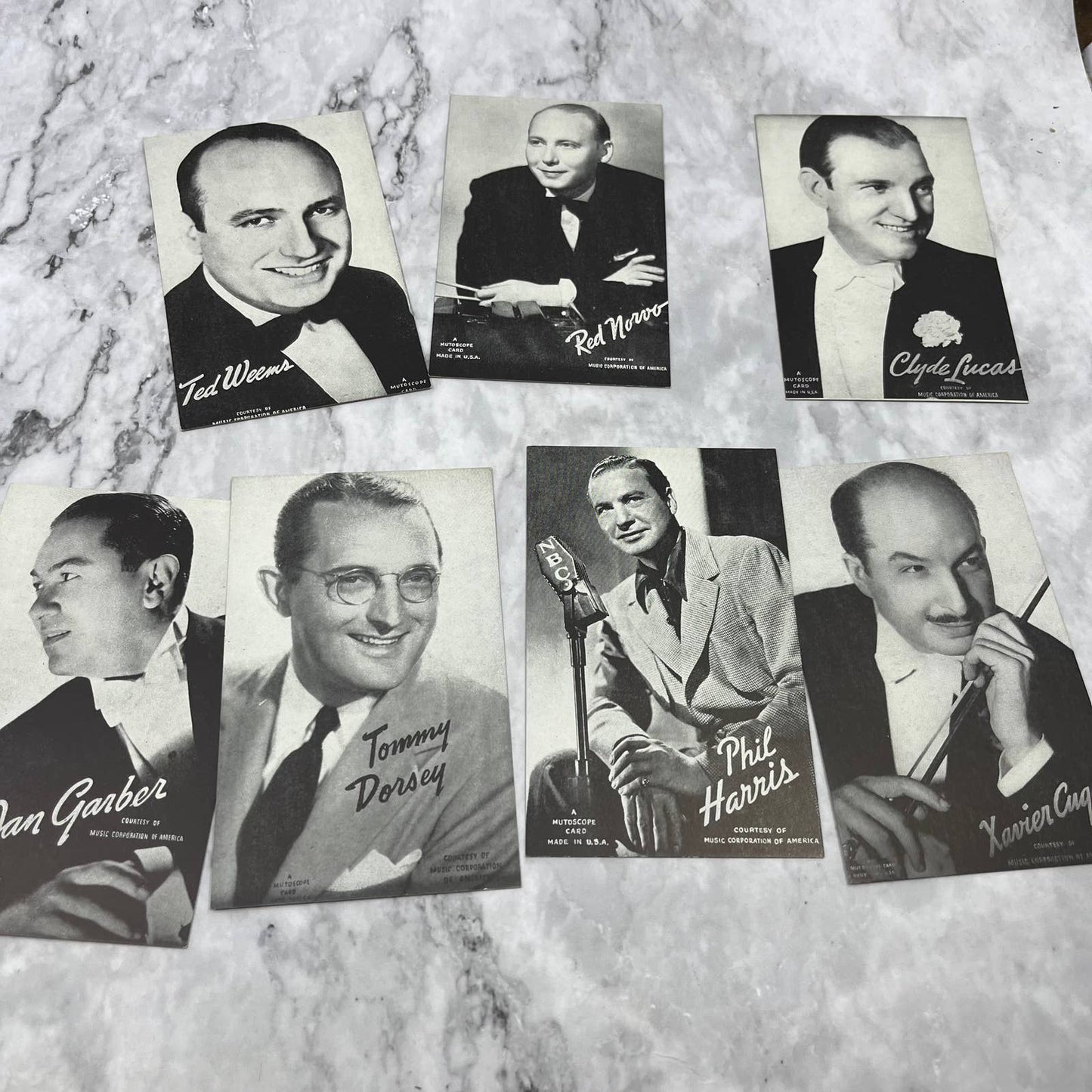 Huge Lot of 31 Mutoscope Postcards: Musician Band Leaders of the 30s/40s TD8