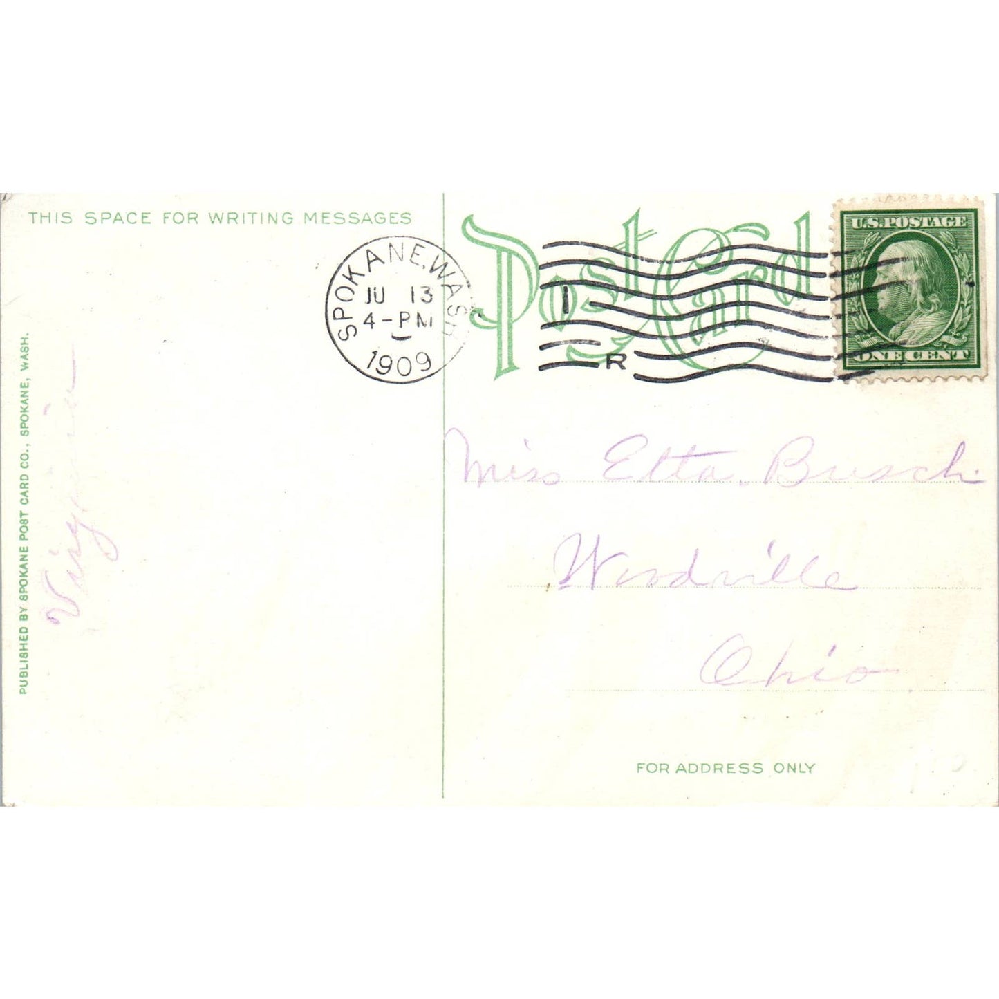 Antique Postcard Davenport's - Spokane's Greatest Restaurant Washington TD9-W2