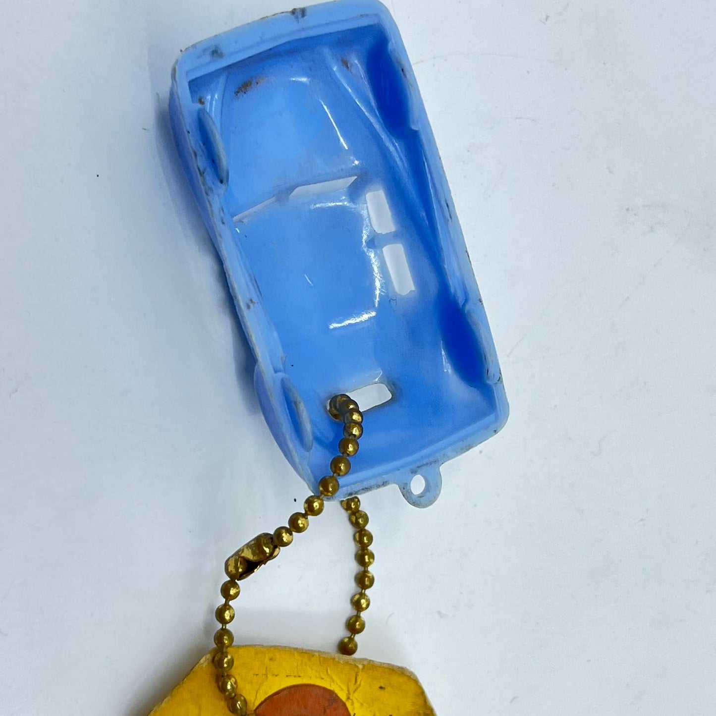 1940s Celluloid Novelty Toy Car Keychain with Shipping Tag Deluxe Model SD6