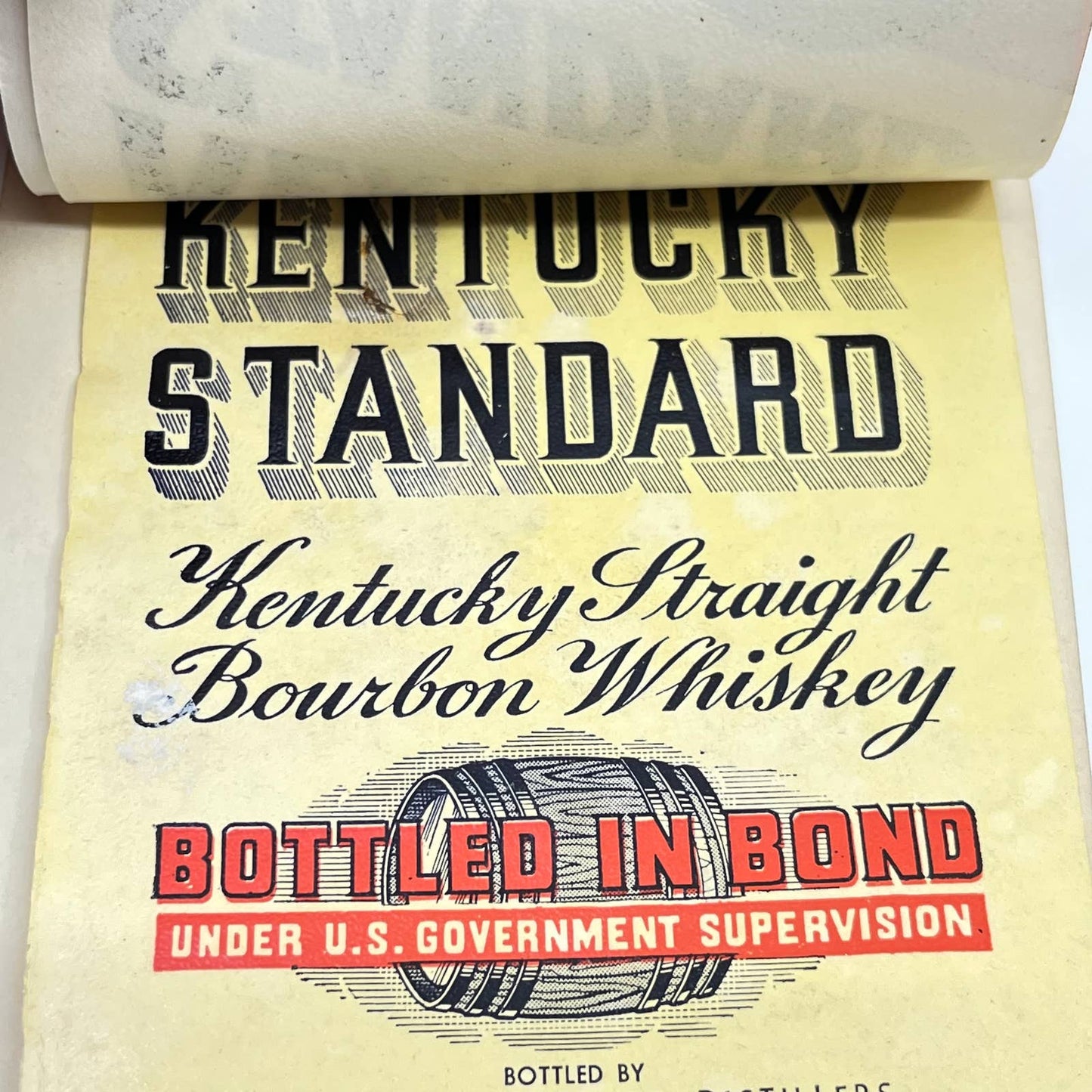Kentucky Standard Bourbon Whiskey Label Set of 8 Double Springs Greenbrier KY