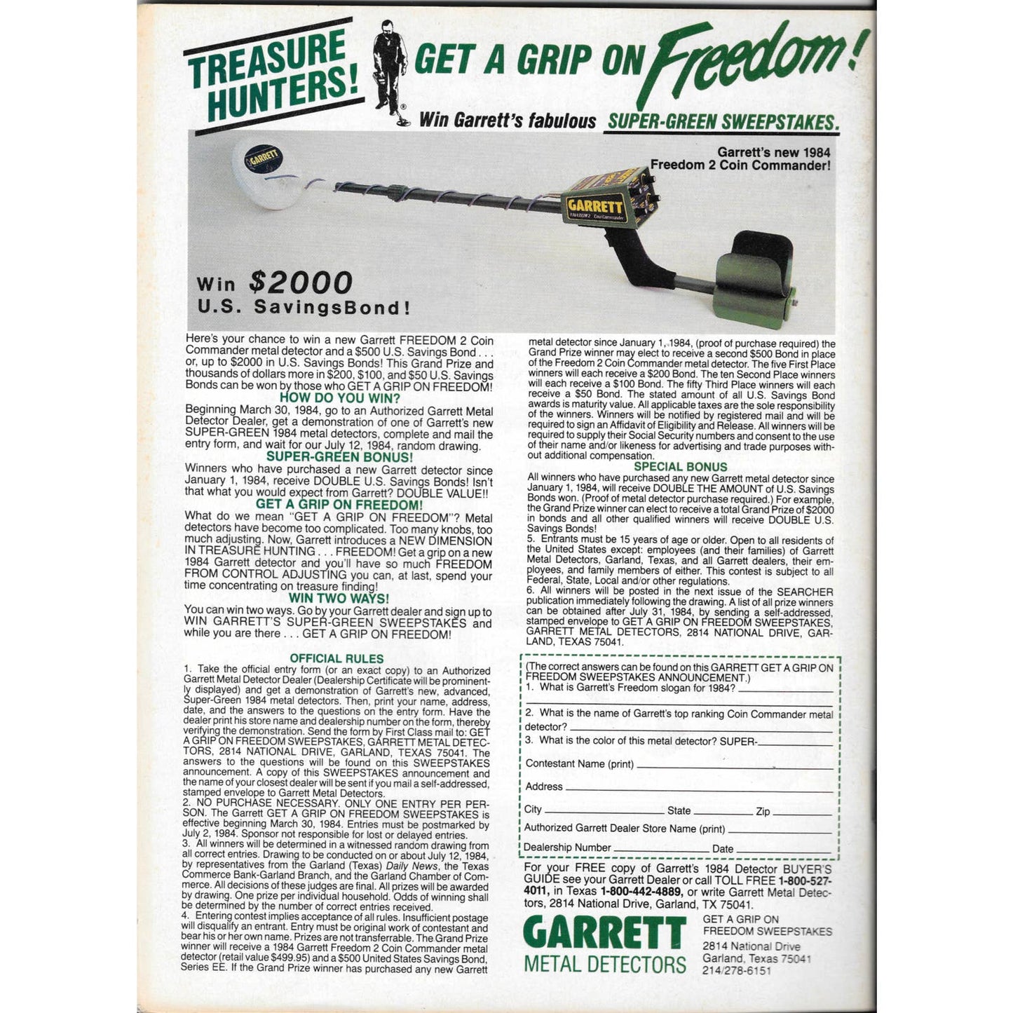 Silver & Gold Magazine Special Treasure Hunting Issue 1984 M1