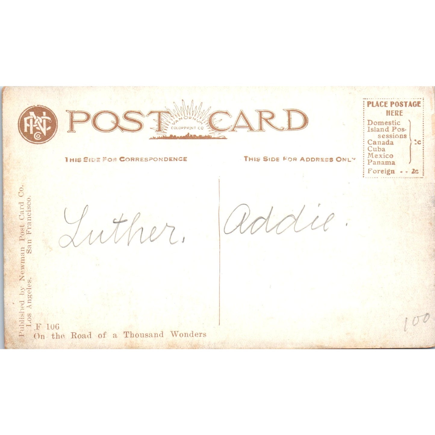Ocean Park California Beach c1910 Original Postcard P2-10