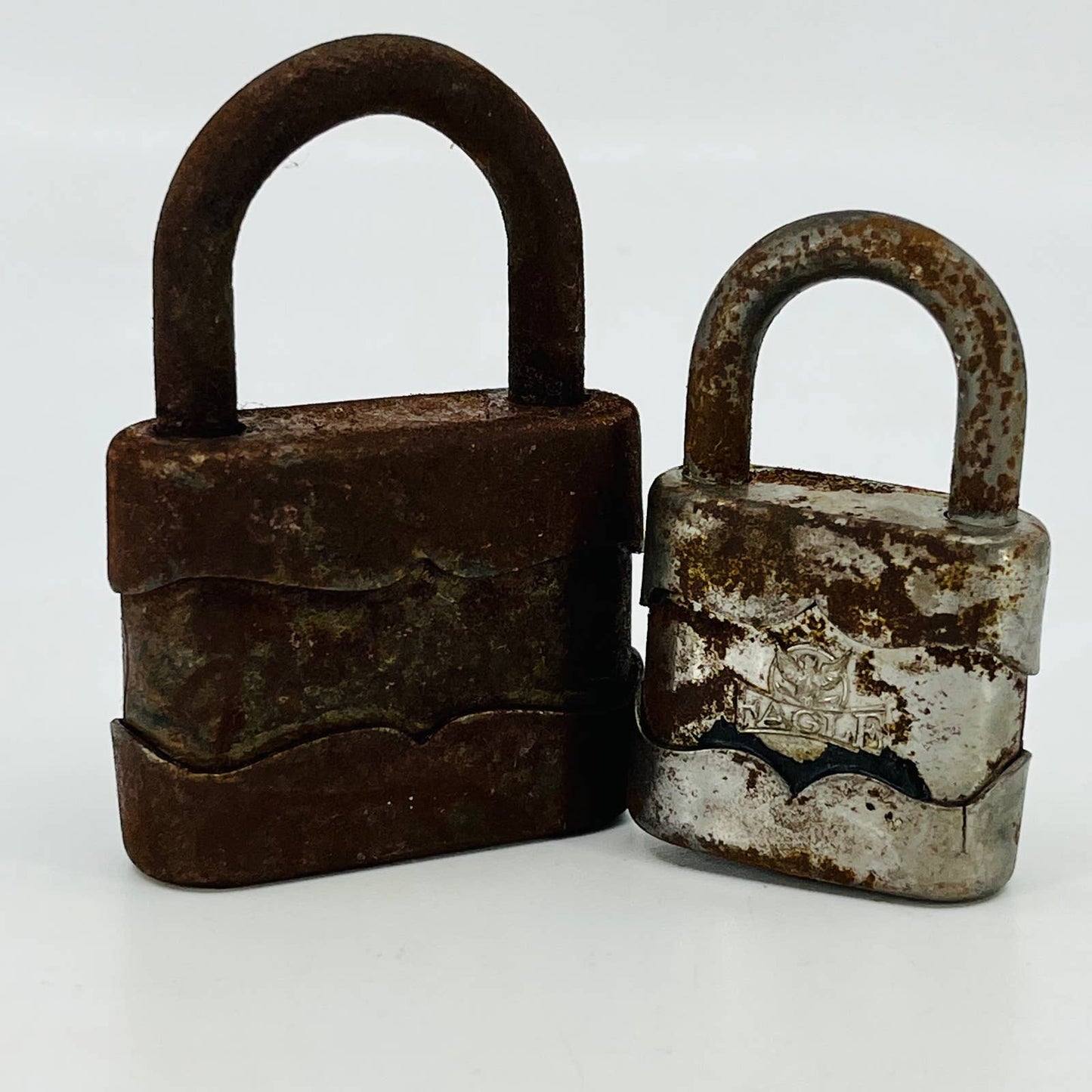 Set of 2 Vintage Locks Padlock Eagle NO KEYS TC2