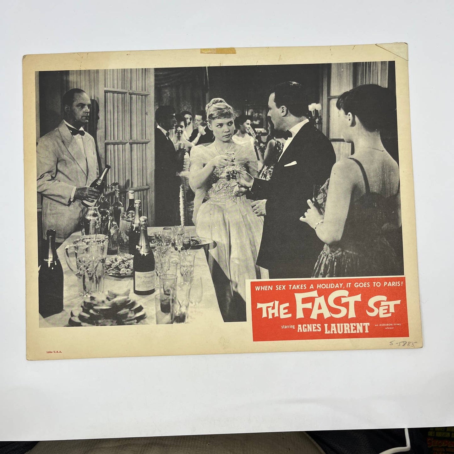 1960 The Fast Set Lobby Card Agnes Laurent FL4