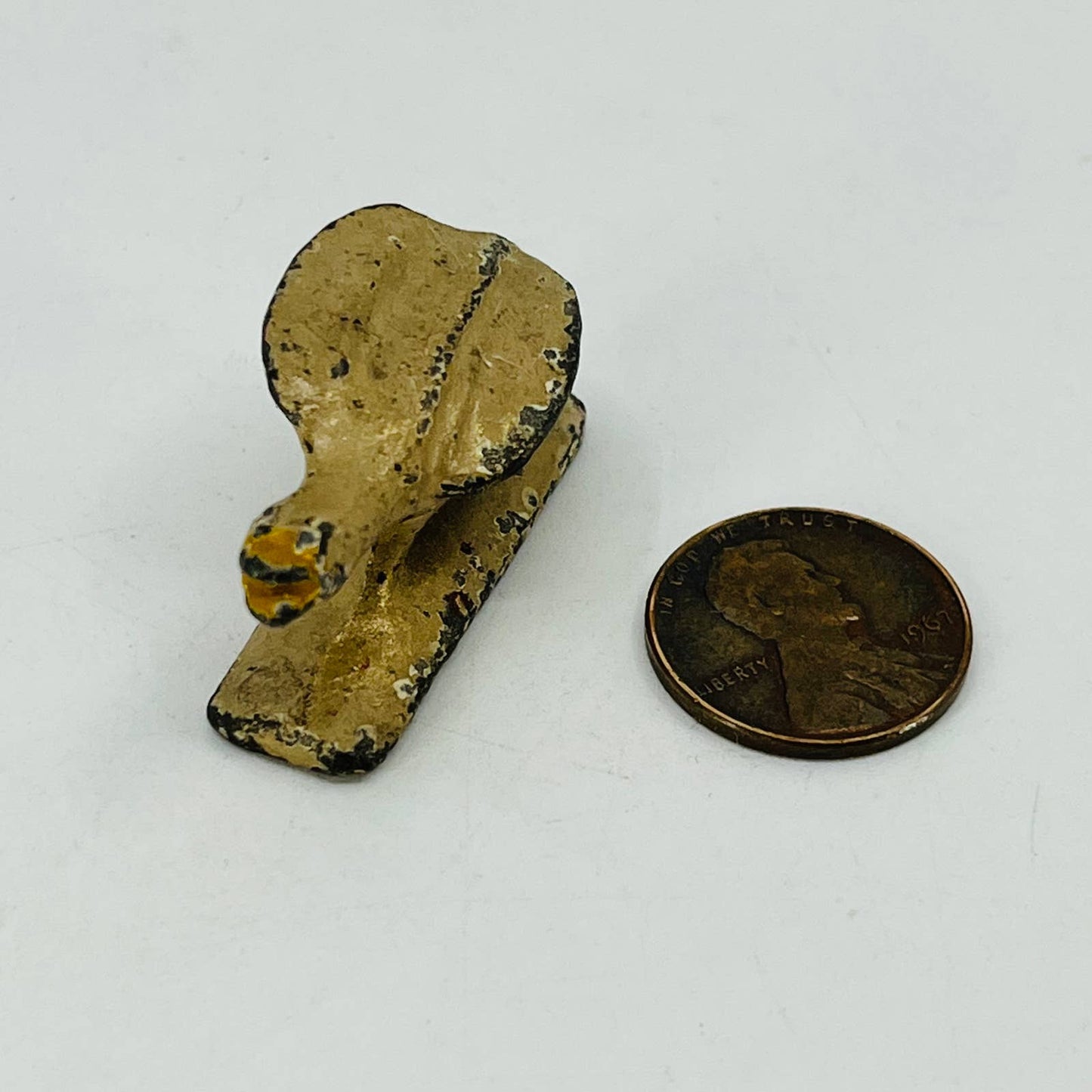 Antique Painted Lead Duck Goose Figurine SC3