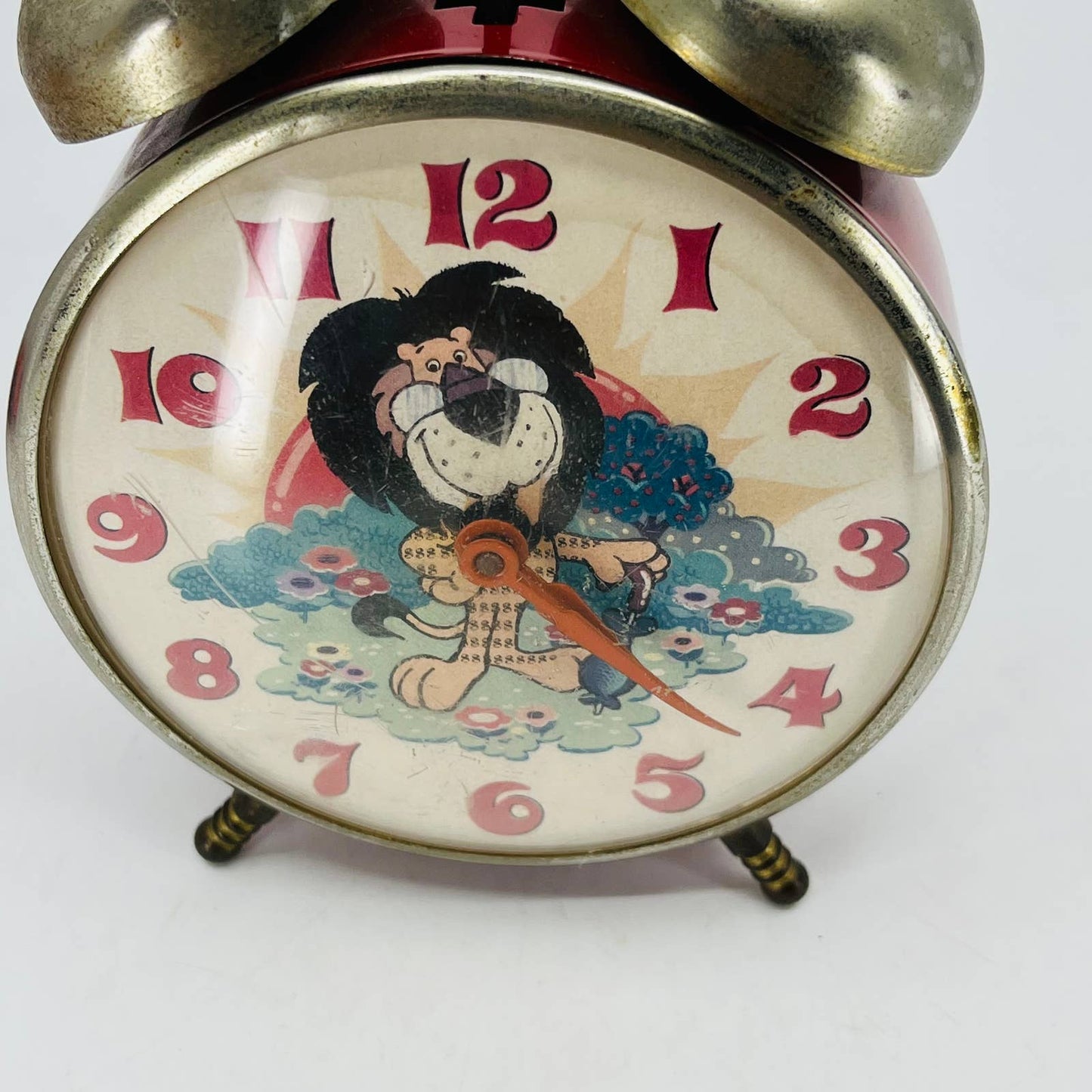 VINTAGE Harris Bank Hubert the Lion Promotional Alarm Clock WORKING TC8