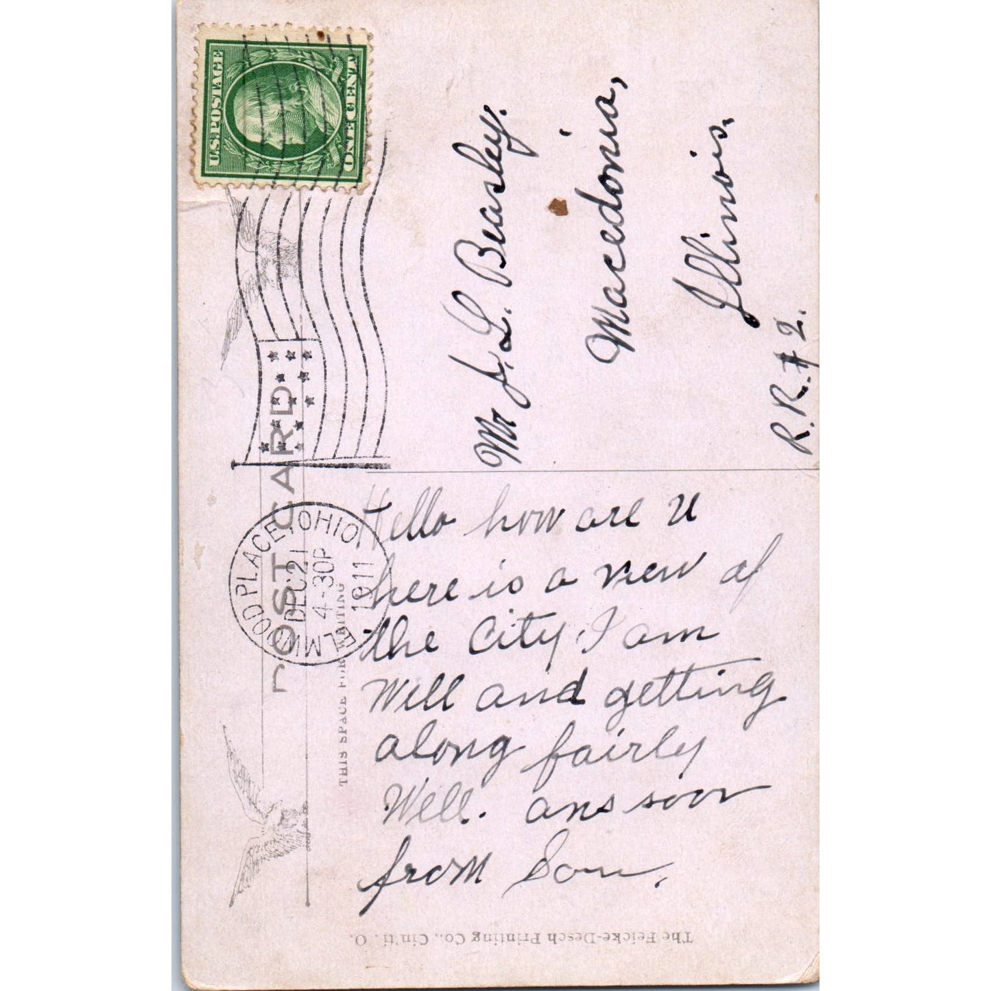 c1910 Postcard Mt. Adams Incline Plane Cincinnati Ohio TD9