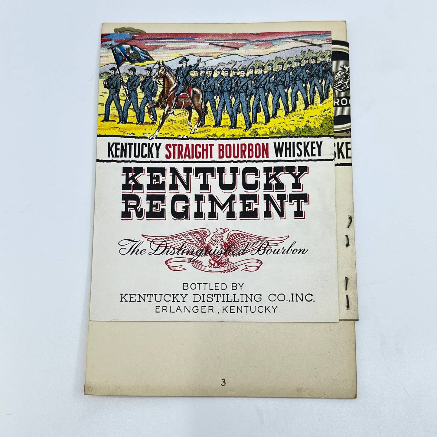 Kentucky Regiment Whiskey Label Set of 2 Kentucky Distilling Co. Erlanger KY