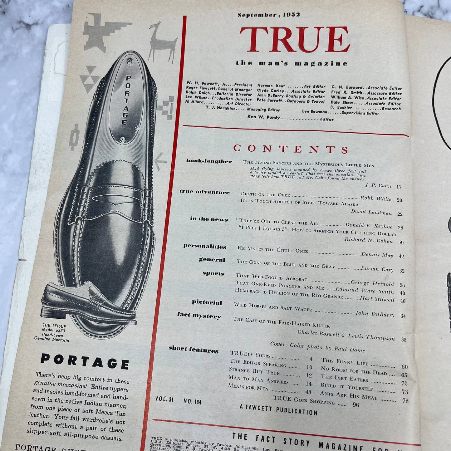 True Magazine Sept 1952 Flying Saucers and Mysterious Little Men TJ3