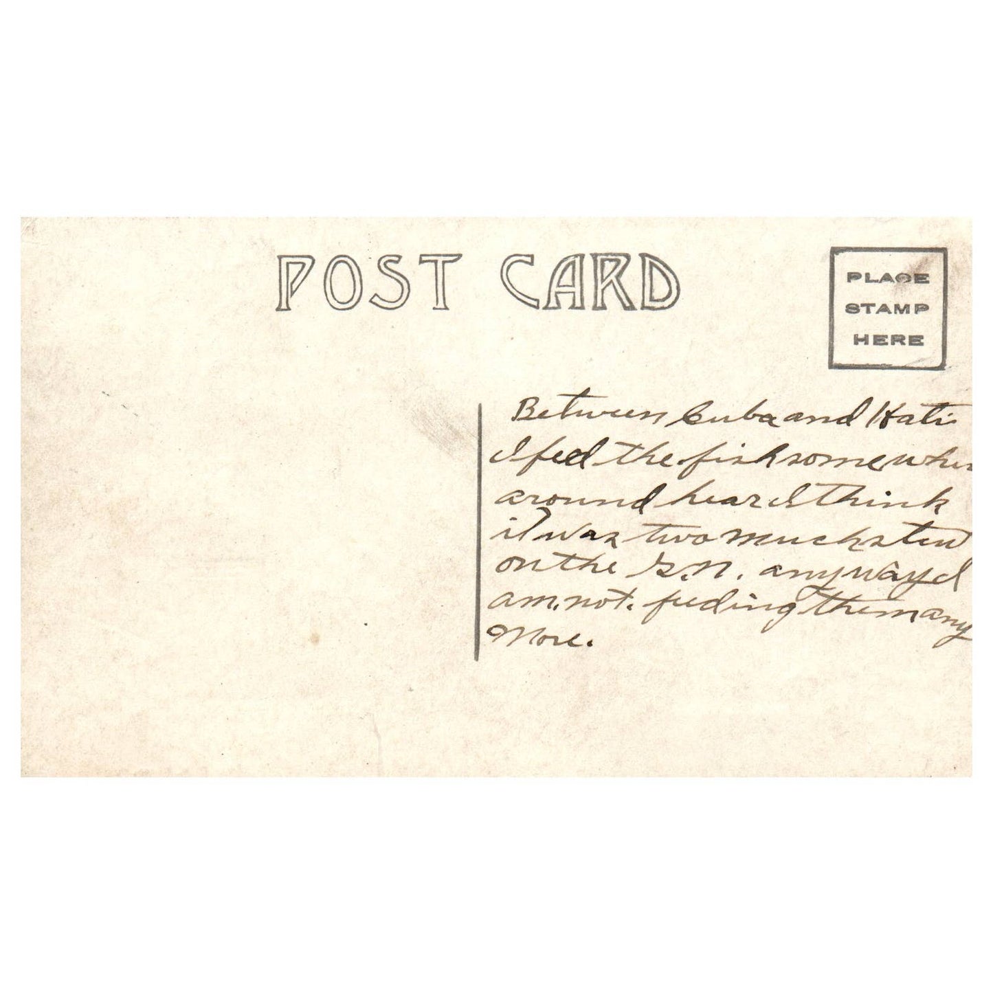 WWI Battleship Scene - The Windward Passage - Original Postcard RPPC TJ8-4