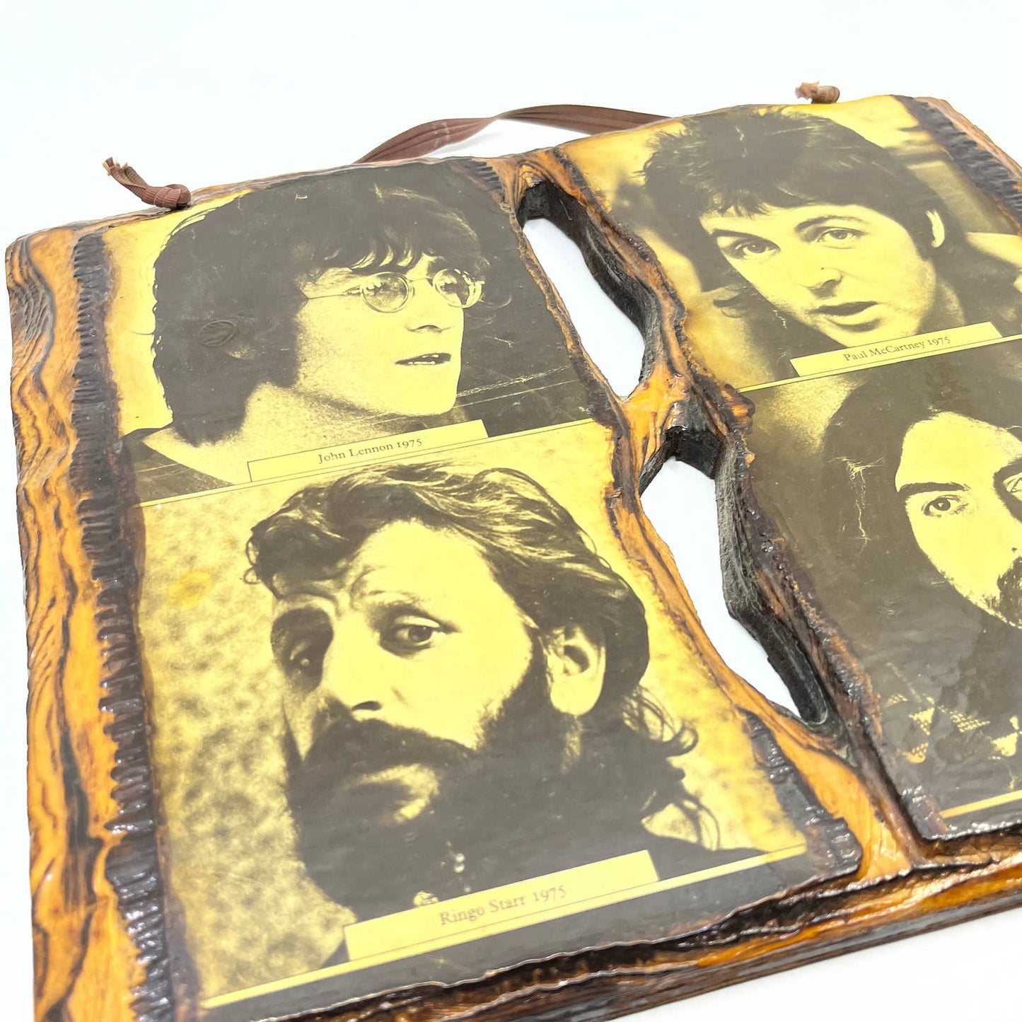 1975 The Beatles Decoupage Wood Rustic Wall Art Plaque TG3