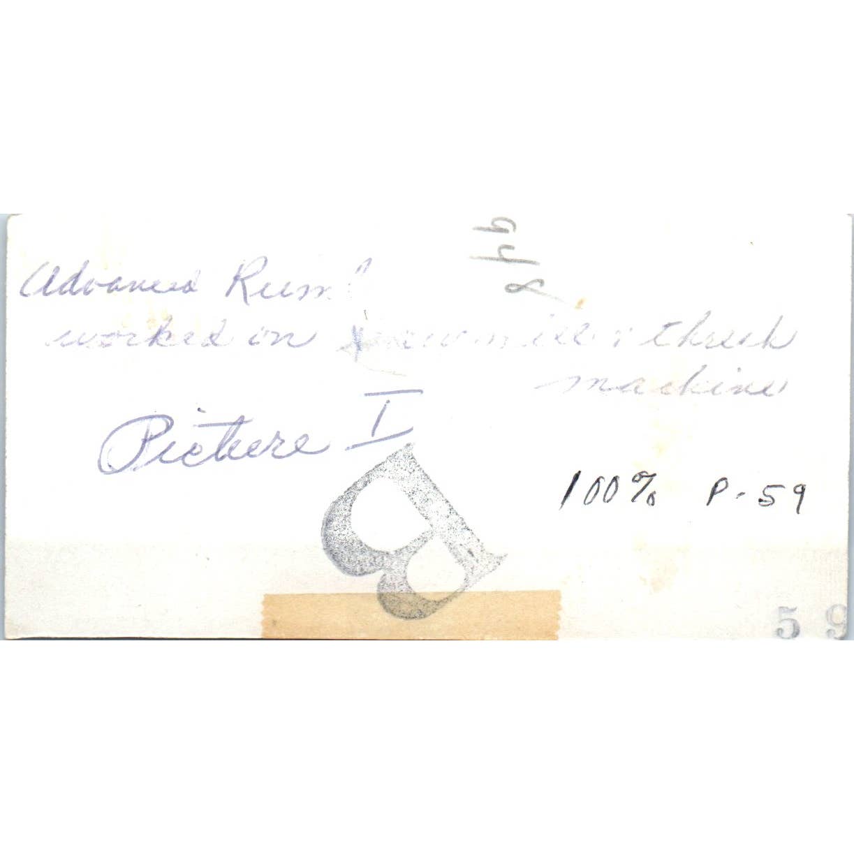 Antique Photograph Farmer Using Steam Powered Threshing Machine 2x4" SE5