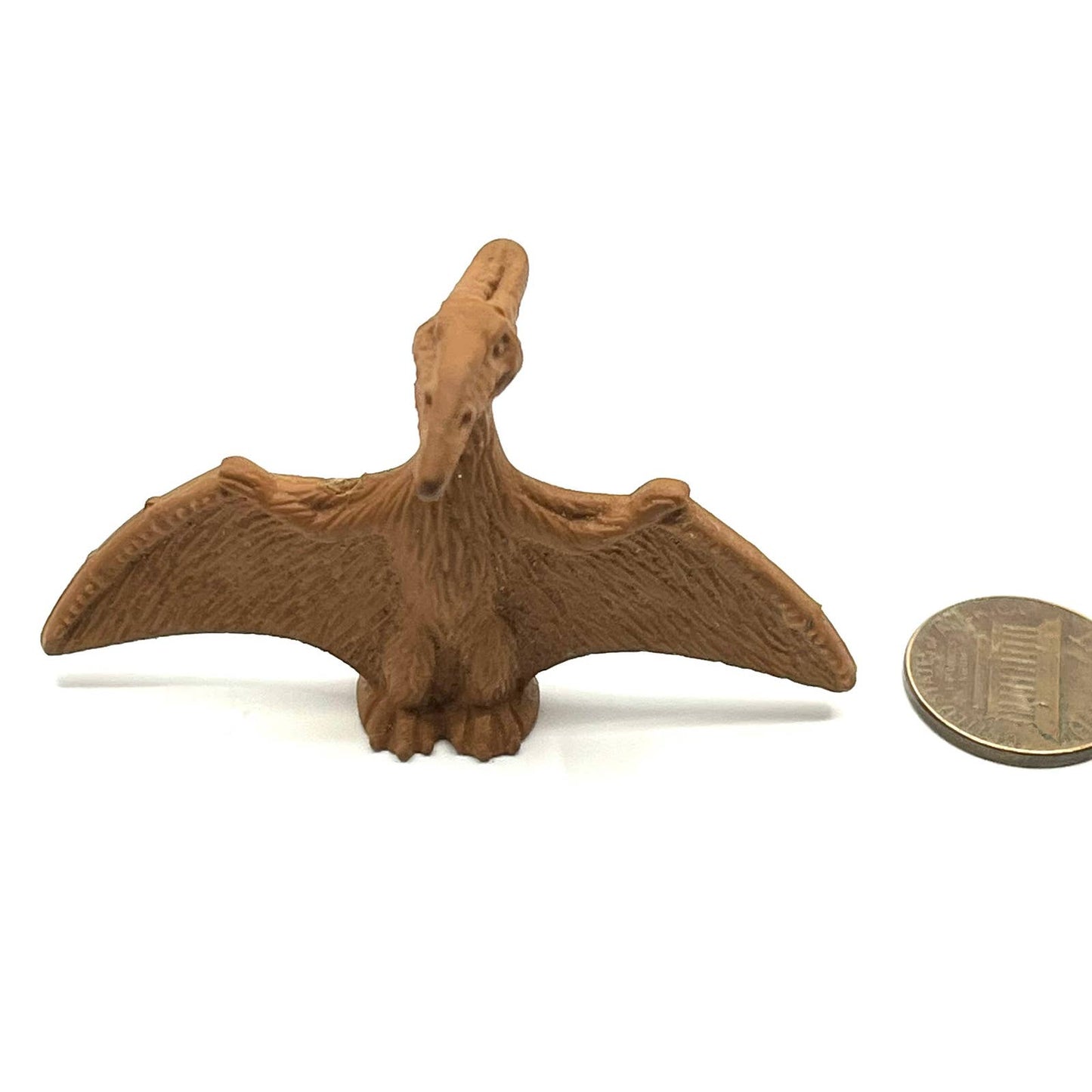 Diener Monster Vintage Rubber Toy Brown Pteranodon Dinosaur 2.5” SC4