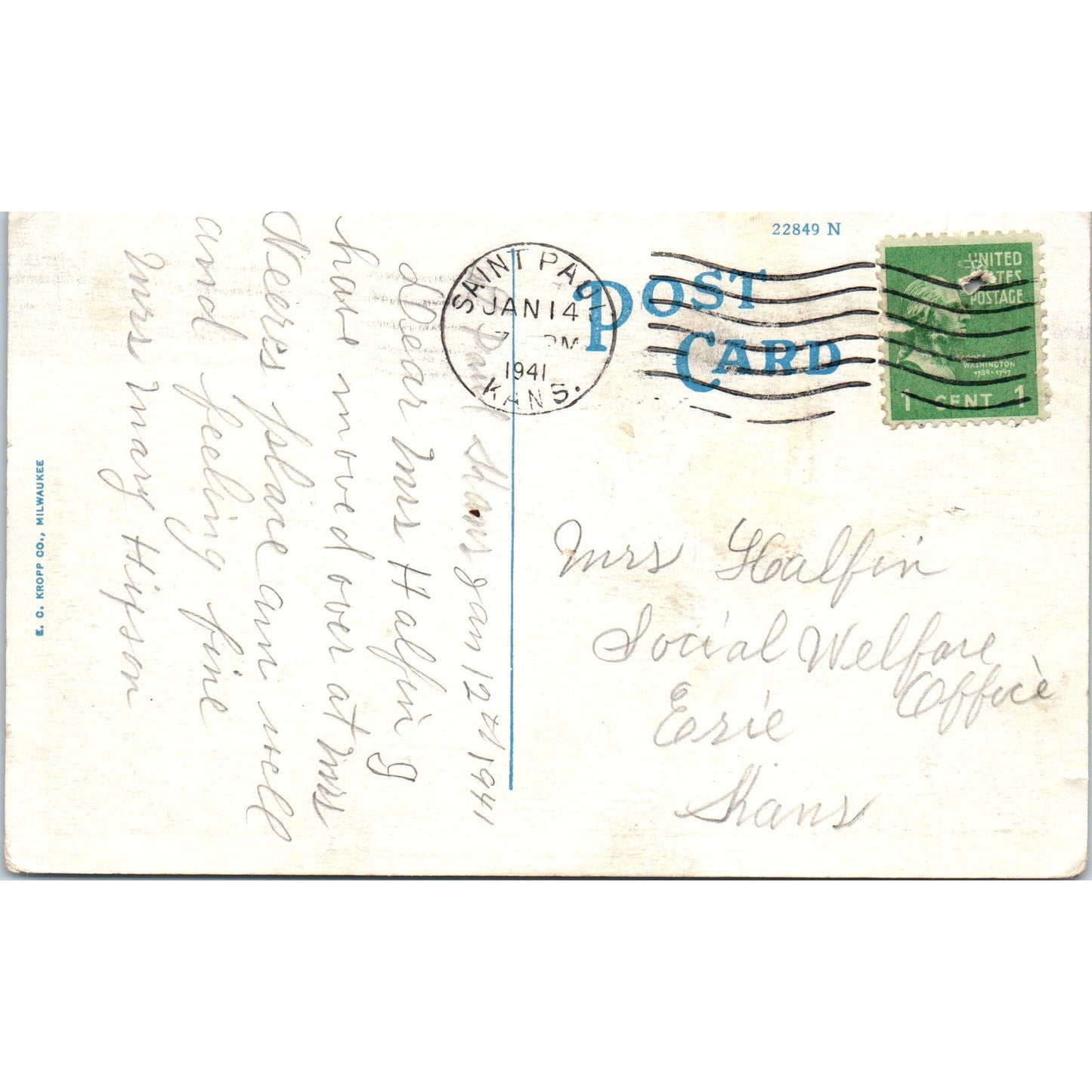 The Agnes Memorial Sanitorium Denver CO 1941 Original Postcard P2-2