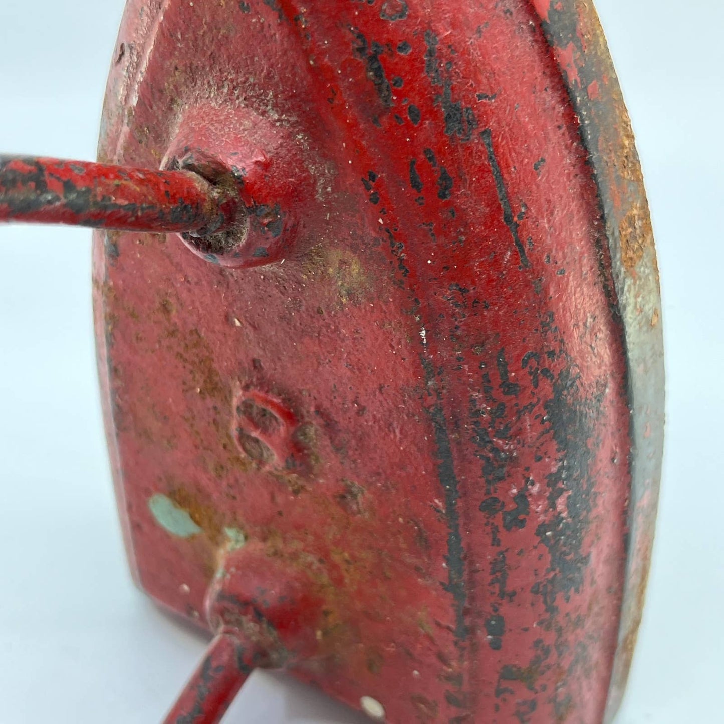 Antique Red Sad Iron/Flat Iron Primitive Iron Farmhouse Cast Iron RusticTC7