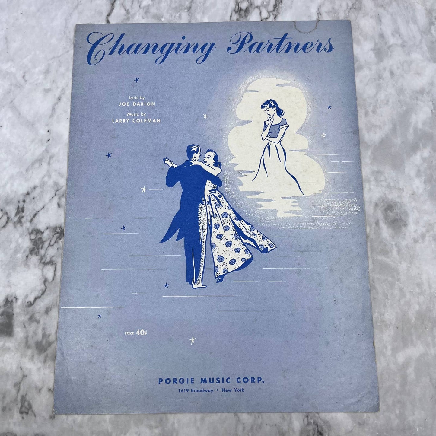 1953 Changing Partners Joe Darion Larry Coleman Vintage sheet music TI1