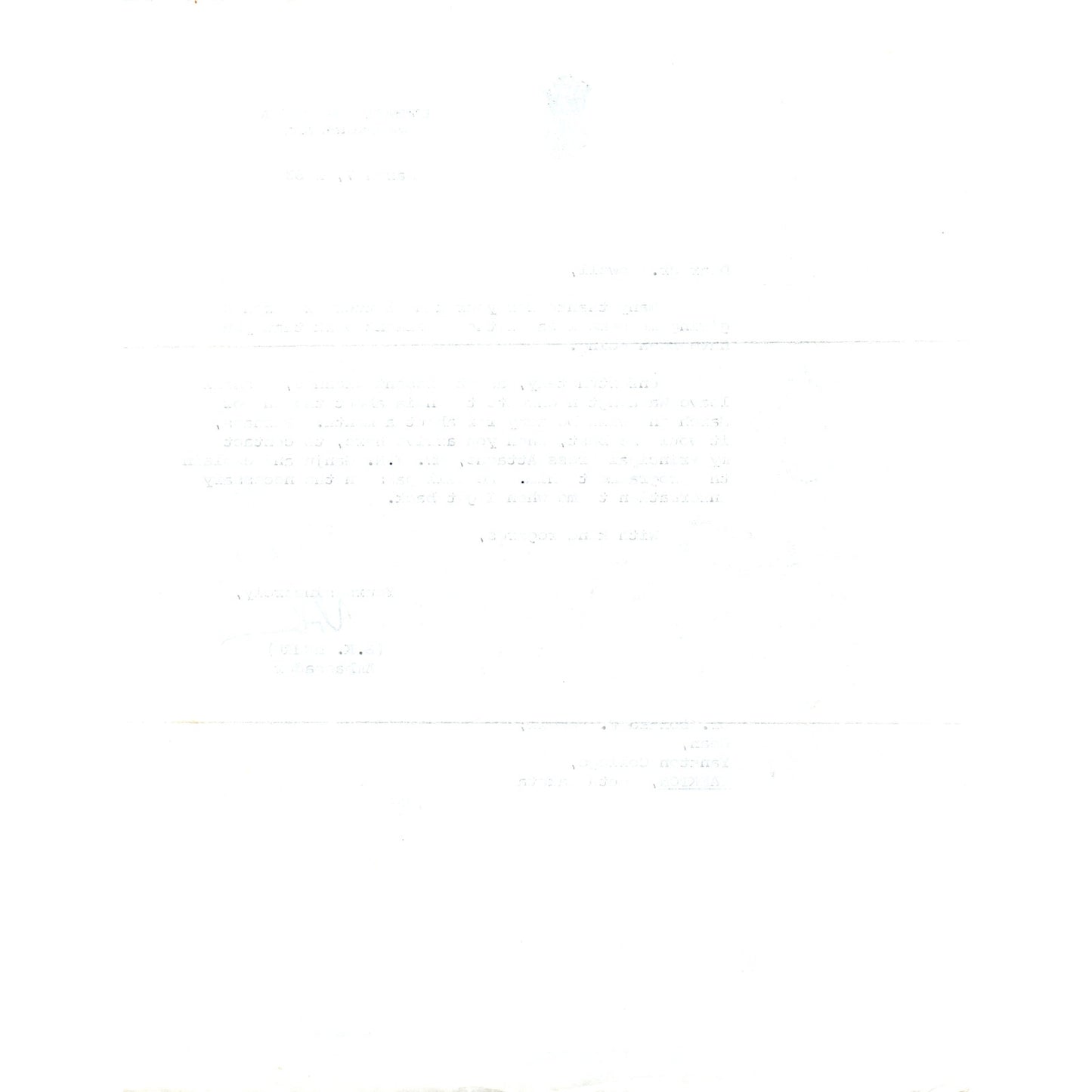 Embassy of India Official Letterhead Memo B.K. Nehru Ambassador Mar 1963 B15