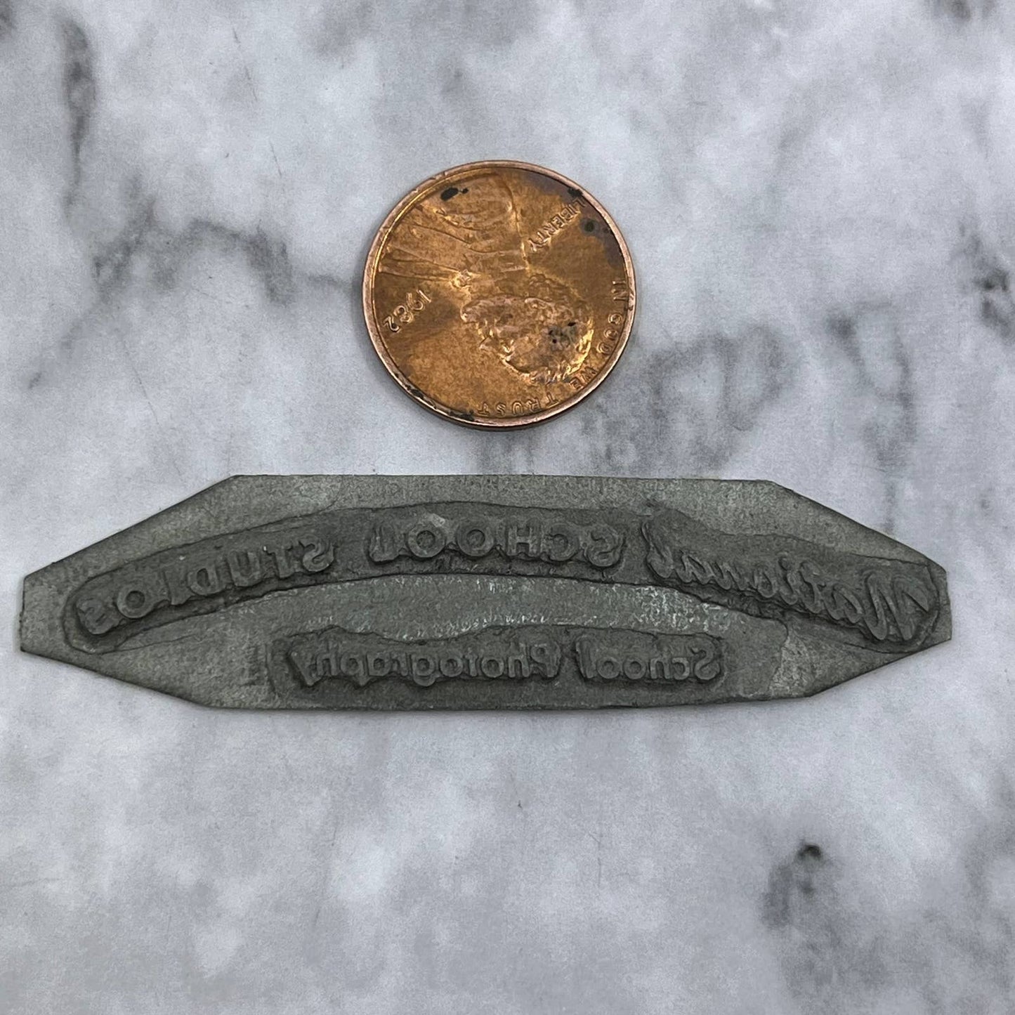 Vtg Letterpress Printers Block Plate National School Studios Photography SE824