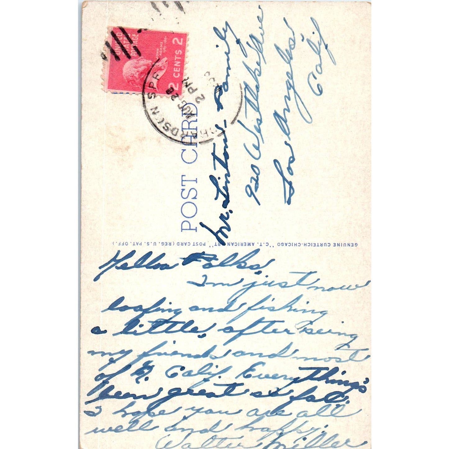 Stanislaus River California c1910 - Original Postcard TJ9-P1