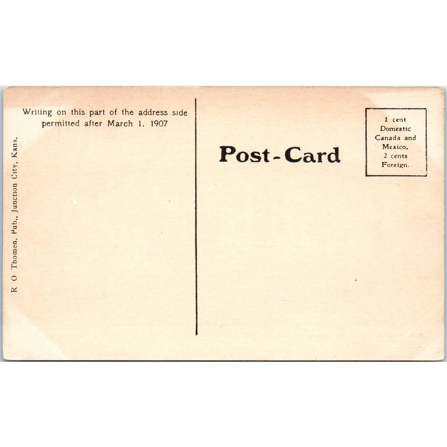 Hospital at Fort Riley Kansas 1907 Original Postcard TK1-25