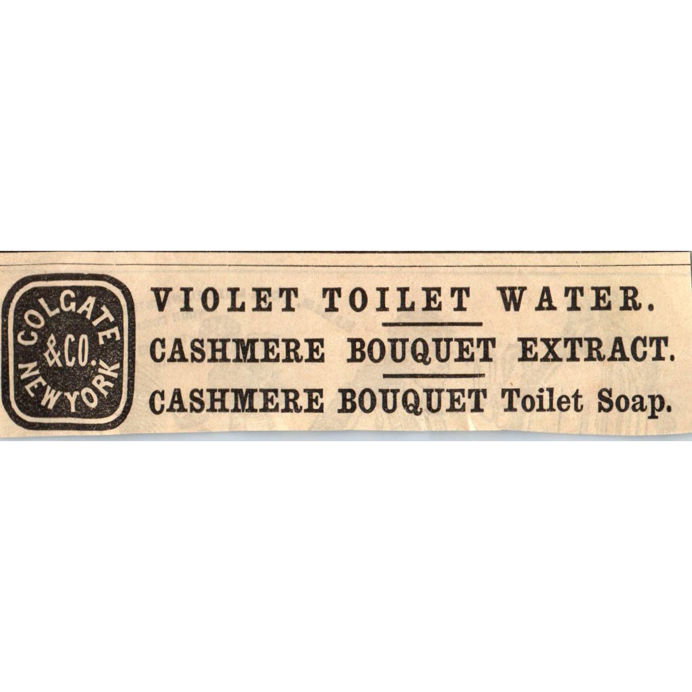 1878 Peterson's Magazine Ad - Colgate Violet Toilet Water Cashmere Bouquet SF2
