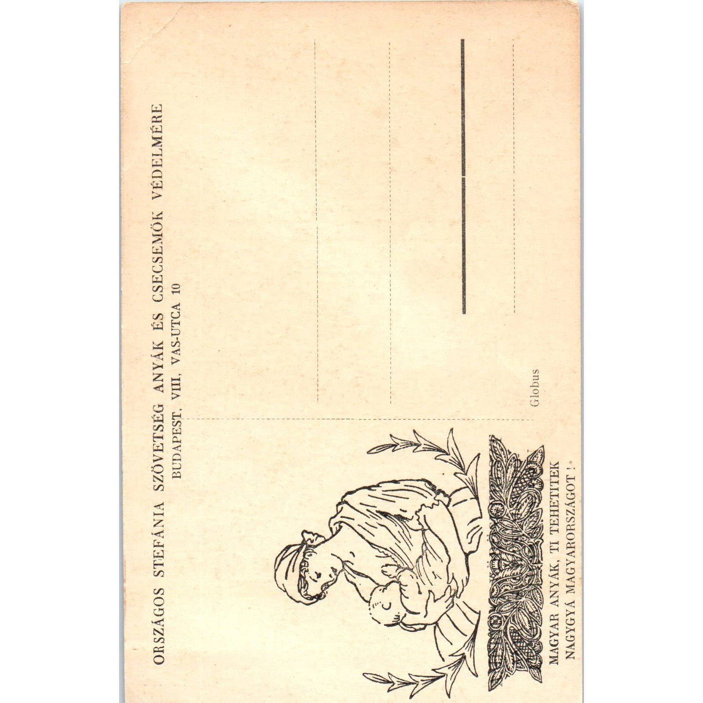 1926 HUNGARIAN MOTHERS YOU CAN MAKE HUNGARY GREAT! - Original Postcard TJ9-P1