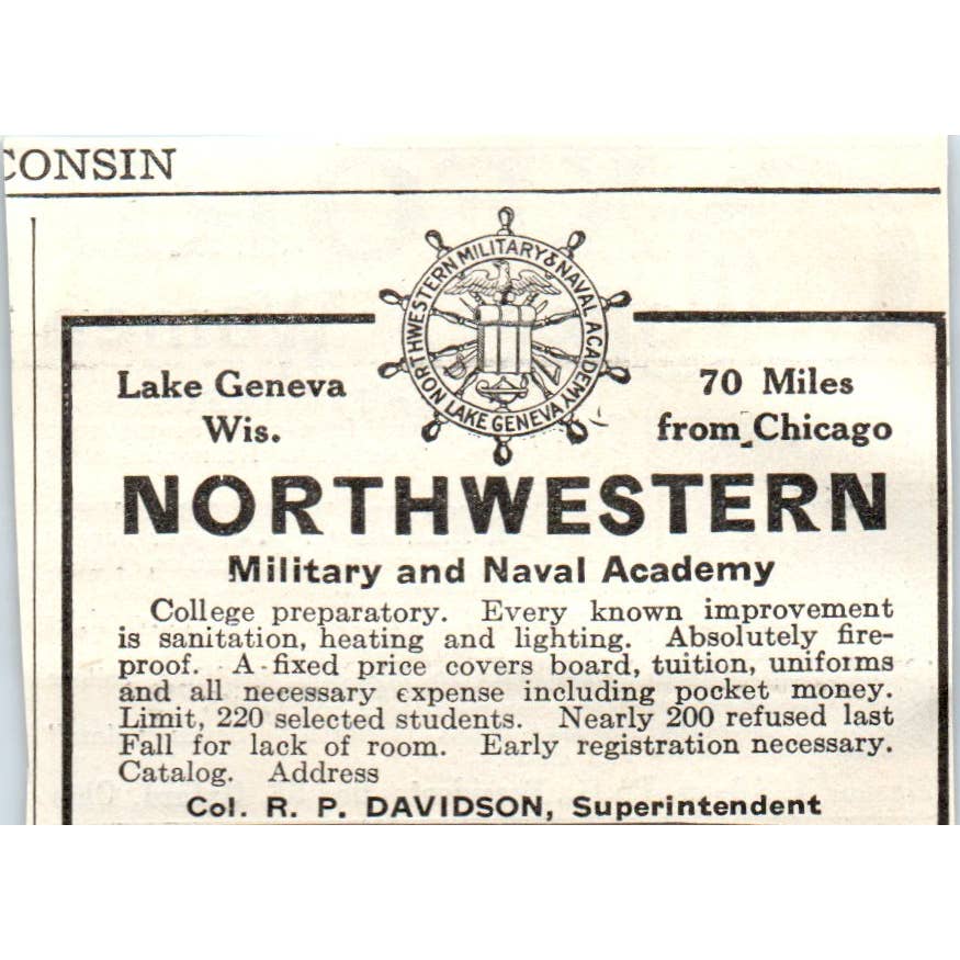 c1920 Harper's Ad - Oxford College for Women Eleanor N. Adams Oxford OH EA3-1