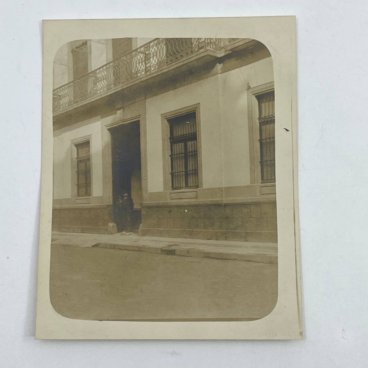 1903 Original Sepia Photograph President Porfirio Díaz Residence Mexico City AC7