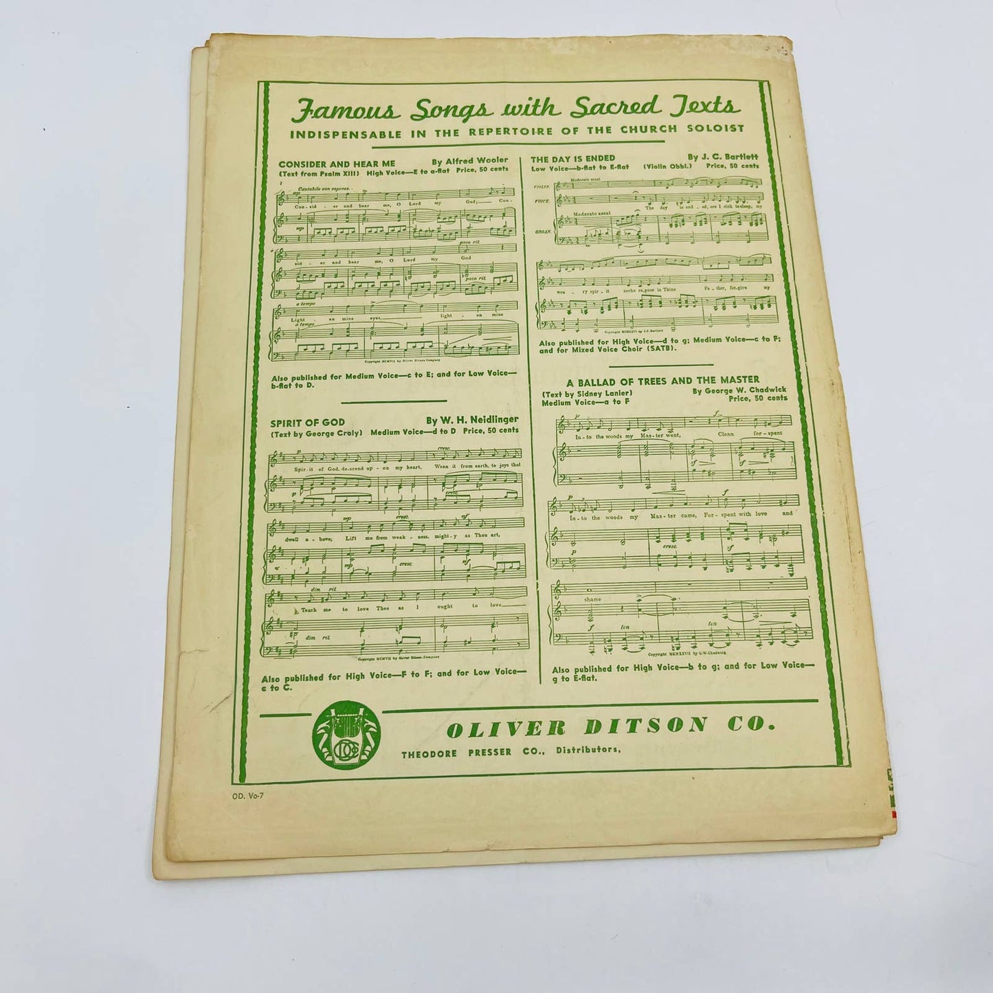 1900 Christ Sheet Music Cantique de Noël O Holy Night Adolphe Adam C11
