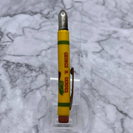 Vintage Bullet Pencil George H. Gerdes DeKalb Corn Dealer Dumont Iowa SE6