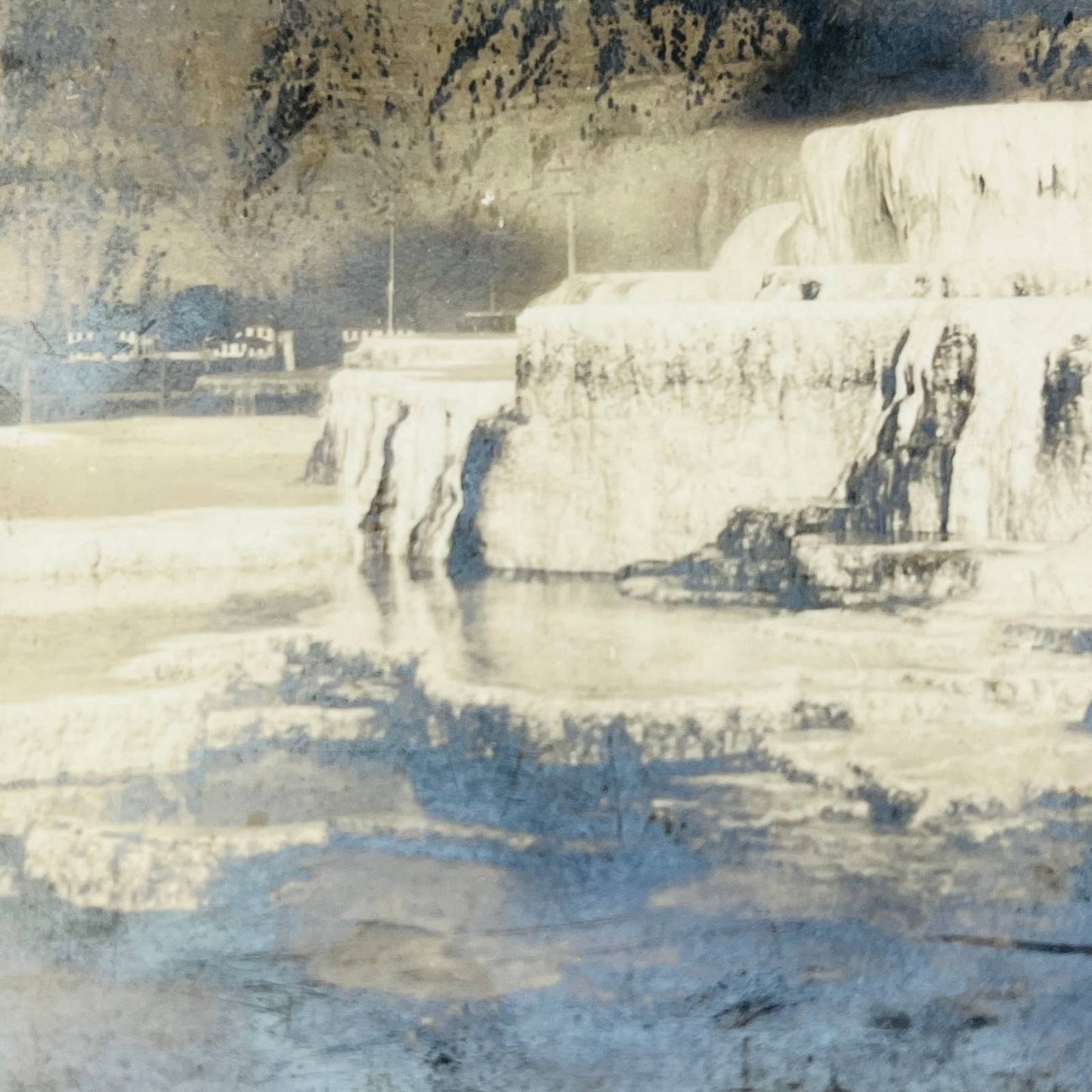 c1900 Lot of 6 Yellowstone Park Stereoview Cards Grand Falls Terraces TA7-2