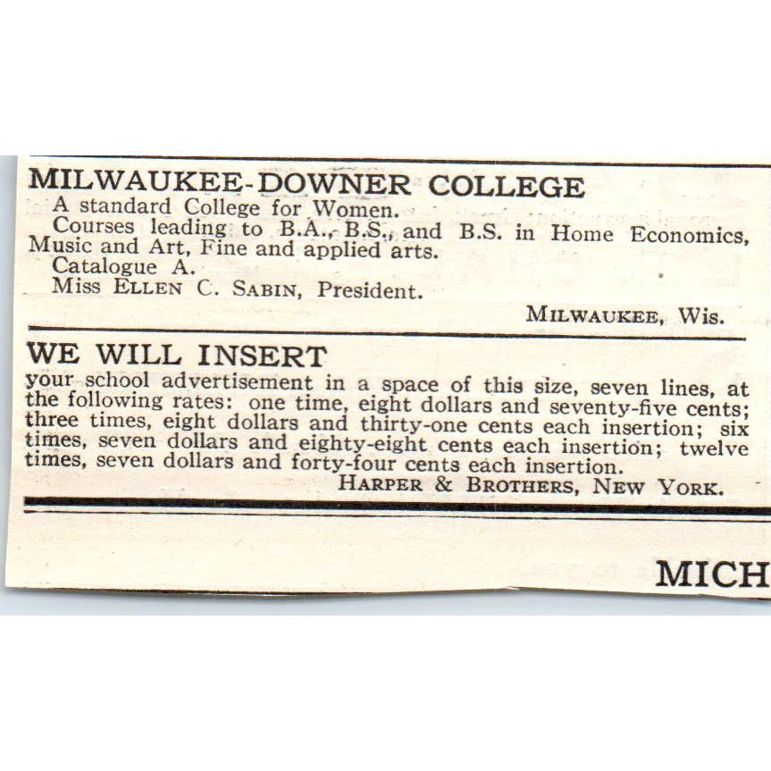 c1920 Harper's Magazine Ad - Dancing Class L.H. Chalif New York EA3-2