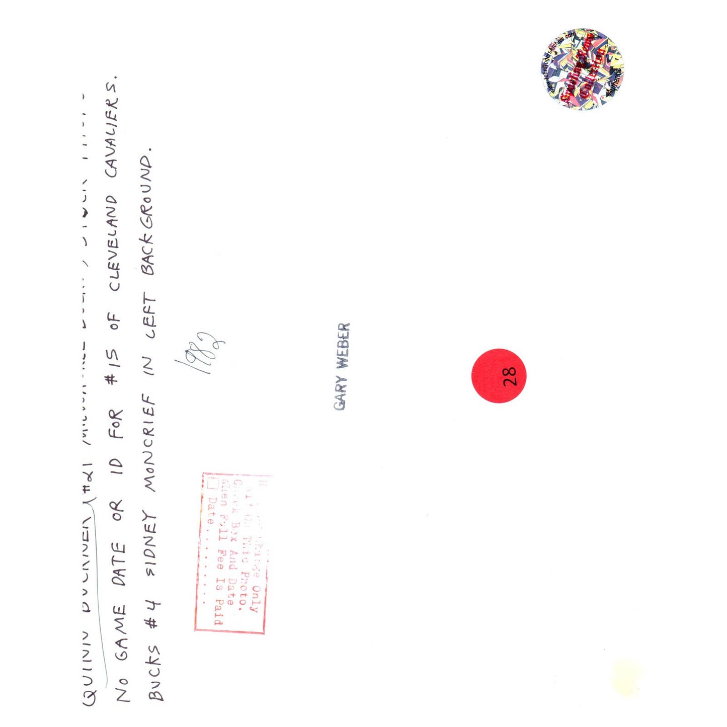 1982 Press Photo Basketball NBA Milwaukee Bucks Quinn Buckner 8x10" AD3