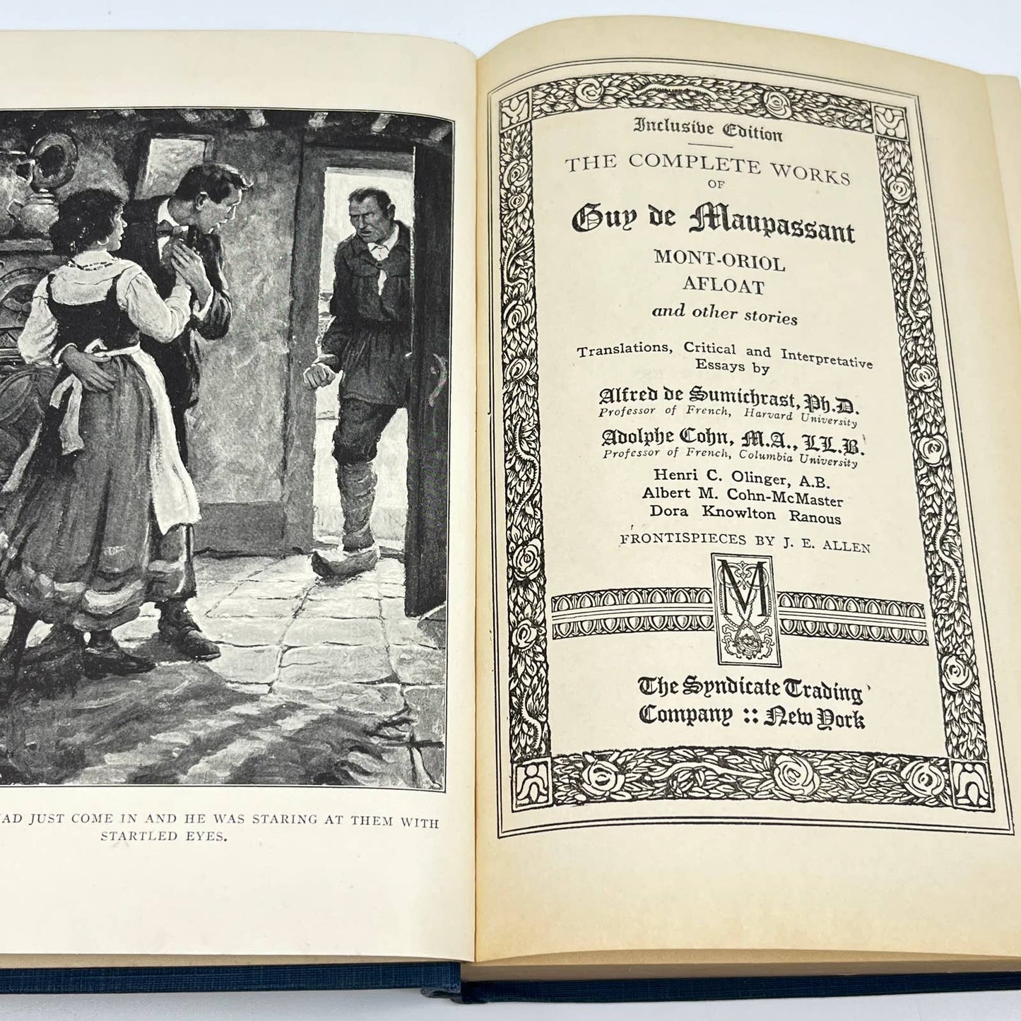 1917 Complete Works of Guy de Maupassant Mont-Oriol Afloat & Other Stories TF1