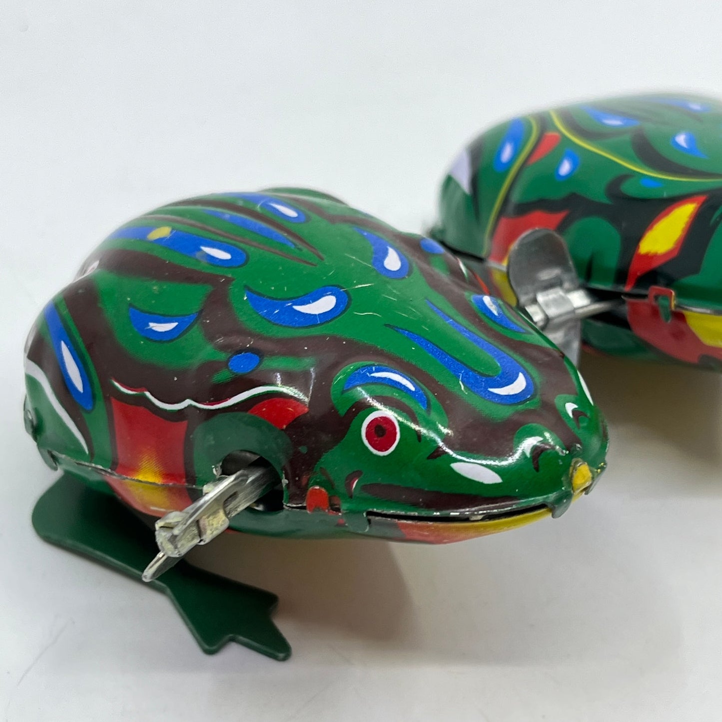 Vintage Tin Litho Hopping Jumping Frog Wind Up Toy Lot of 3 MS 002 M-01 SE3