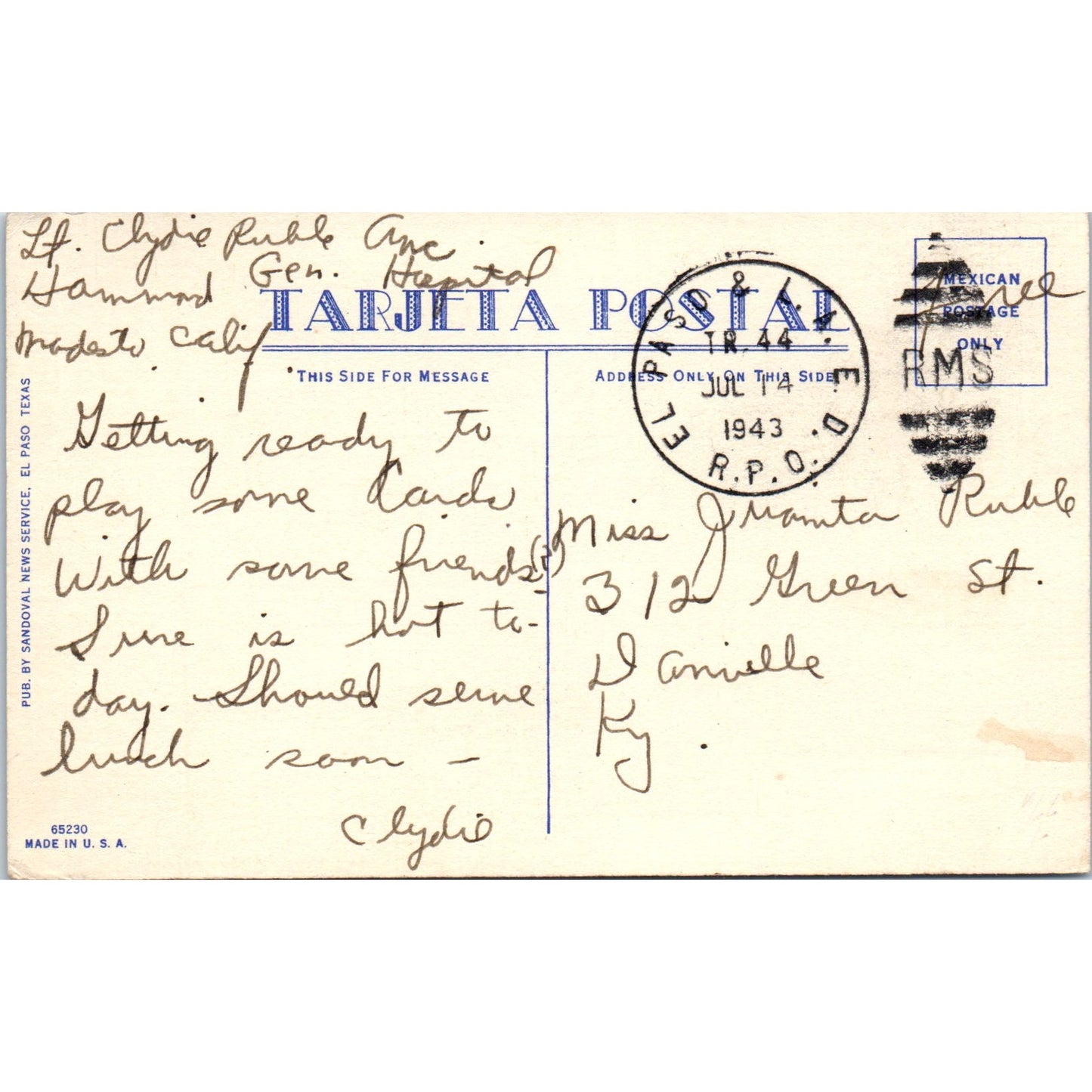 Action in Bull Fight Juarez Mexico 1943 Original Postcard P3-3