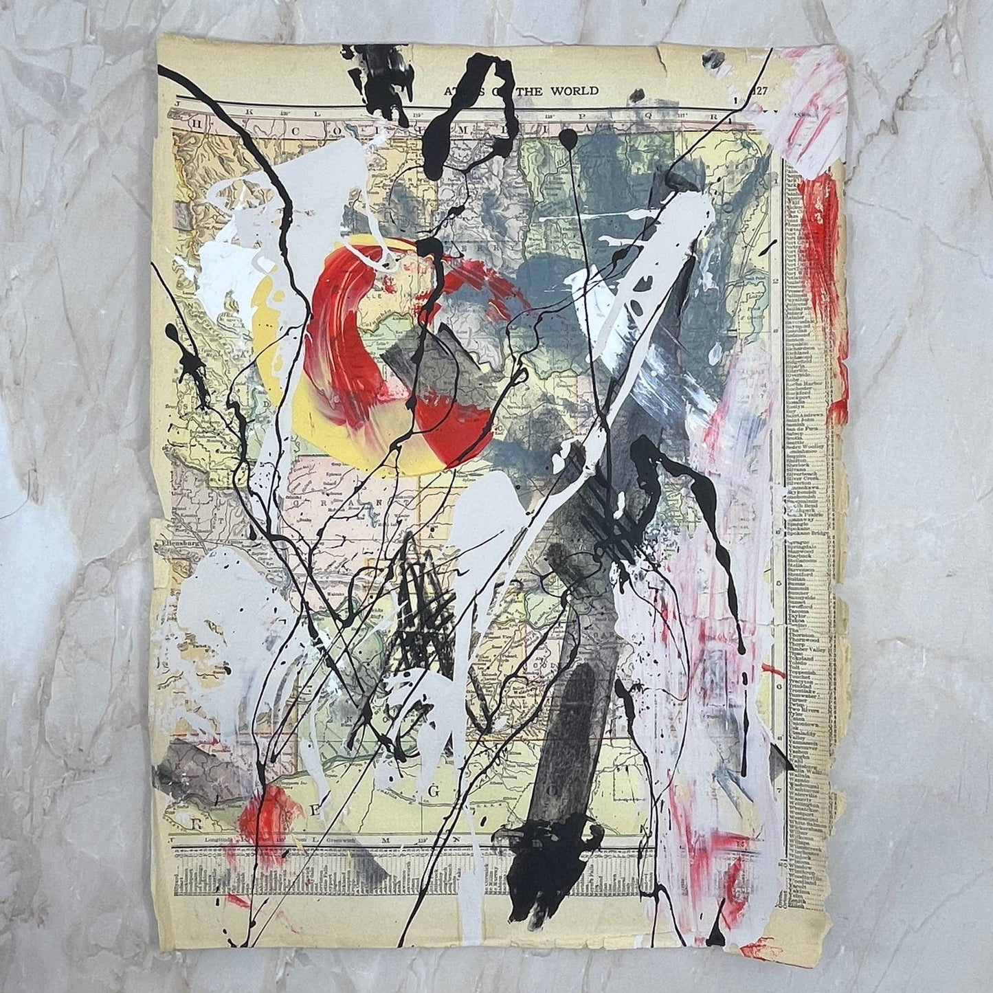 Original Mixed Media Abstract Art Painting 10x13” Wanderlust Signed #2