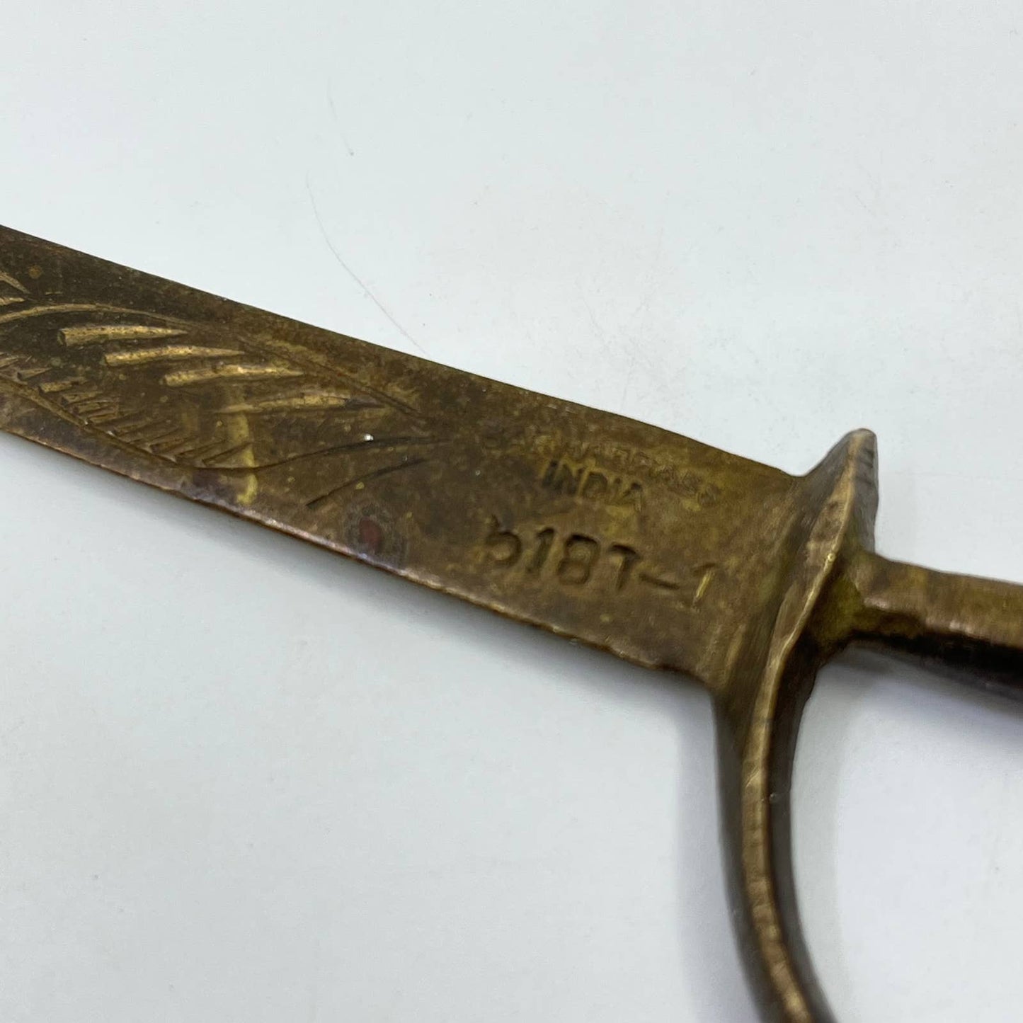 Vintage Sarna Solid Brass Sword Saber Letter Opener 8” SD3