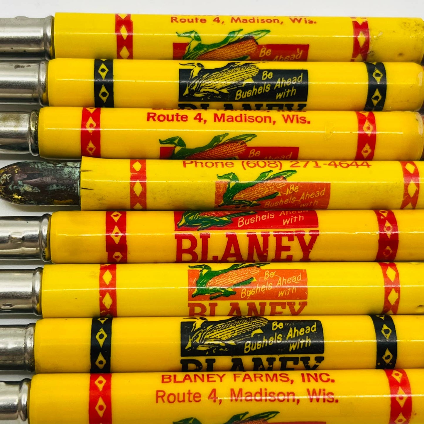 Bullet Pencil Lot 8 Blaney Farms Pencils Agriculture Madison Wisconsin SB3